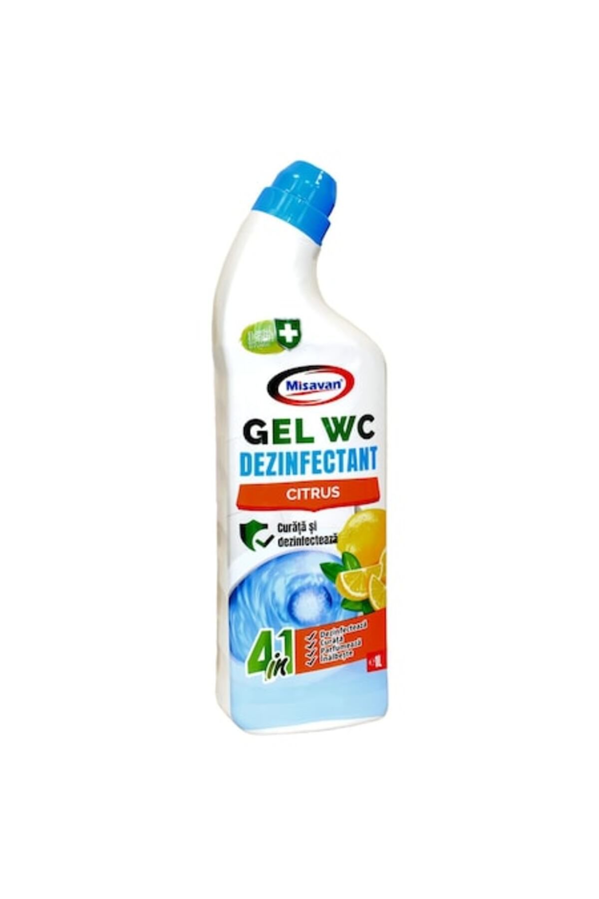 Misavan-Gel dezinfectant WC cu citrice, 4 în 1, 1 L 1