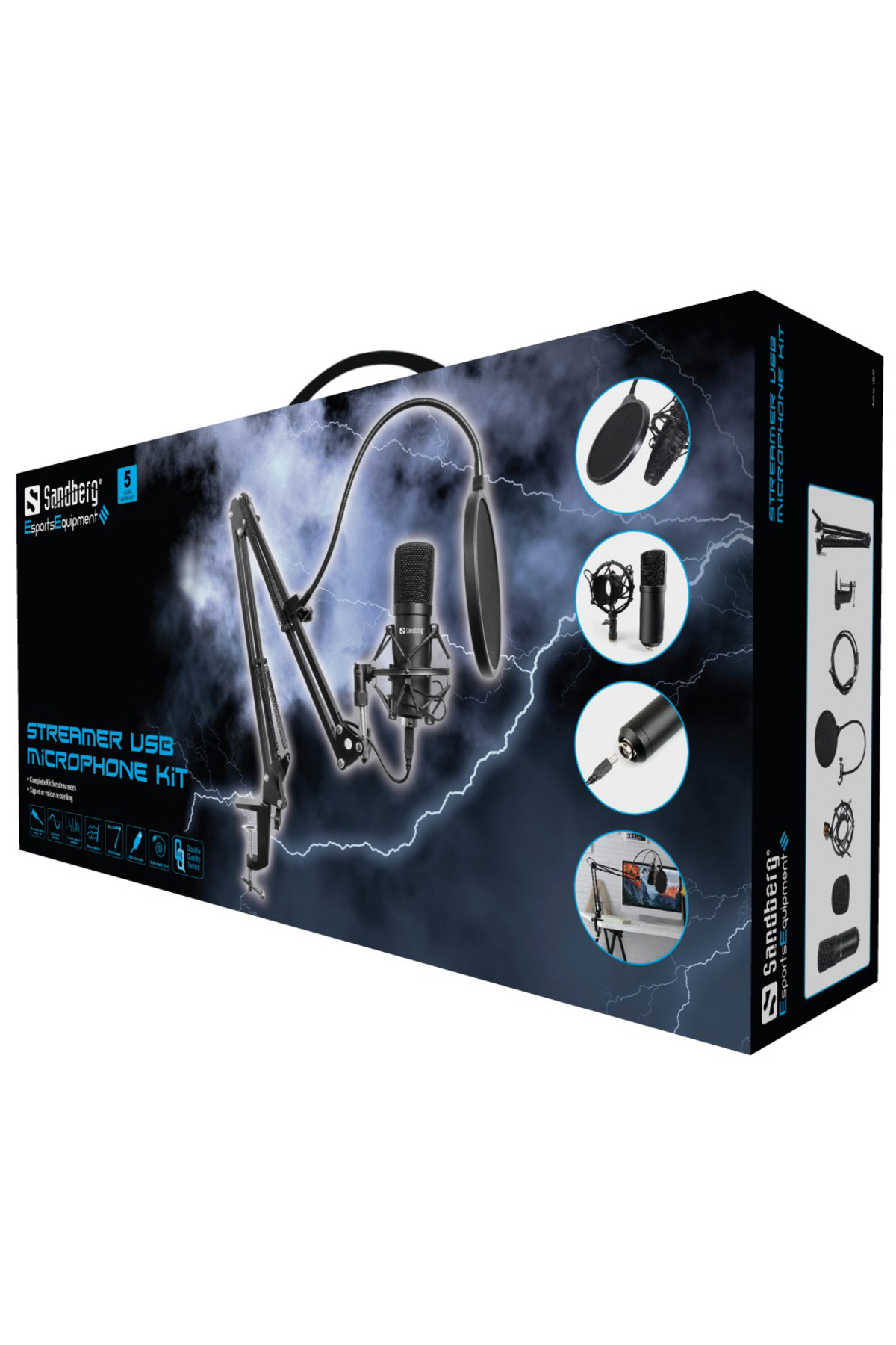 Sandberg-Streamer USB Microphone Kit, 126-07 3