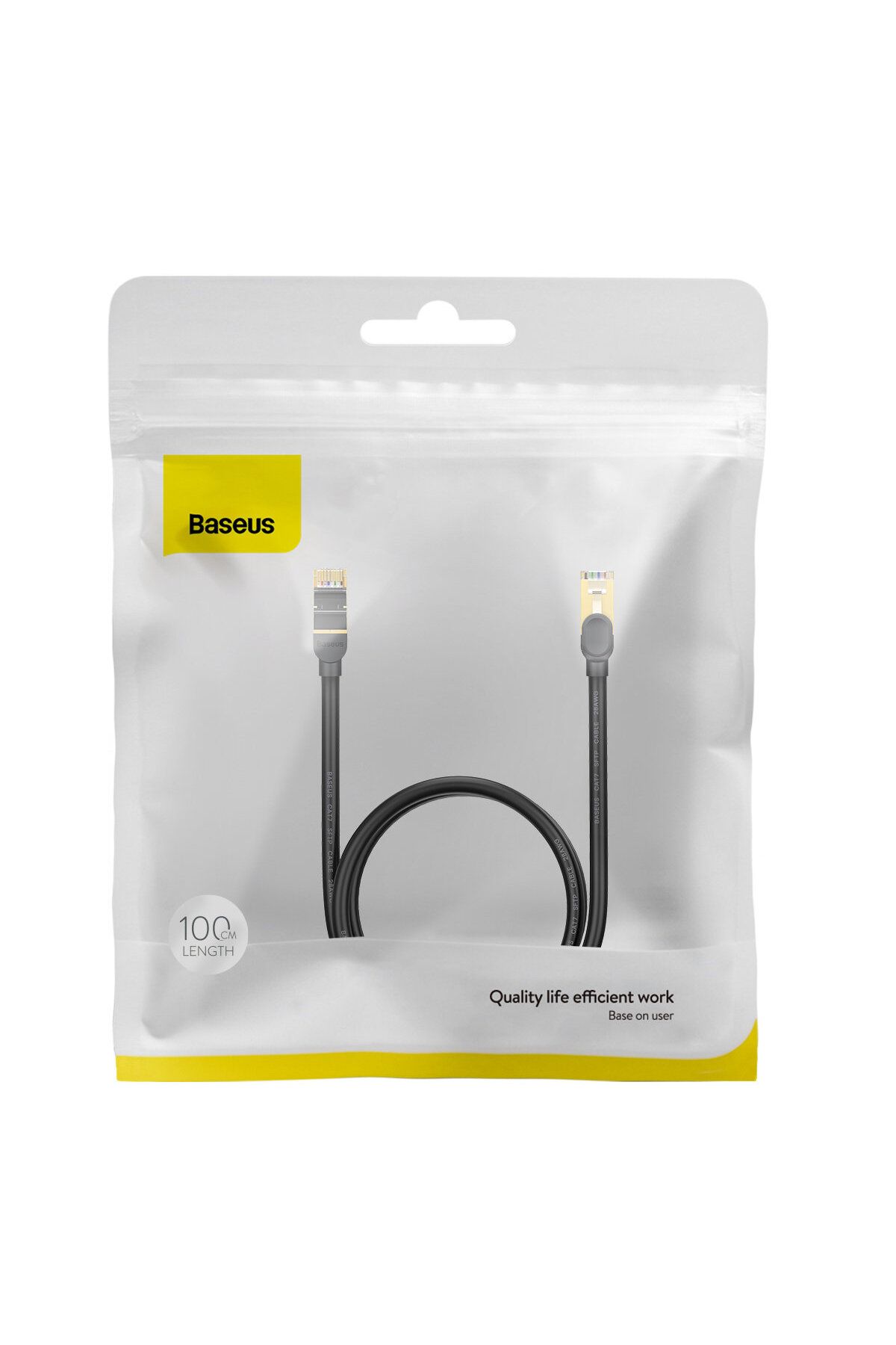 Baseus-Cablu de rețea de mare viteză Patchcord RJ45 CAT 7 10Gbps 1m - negru 5