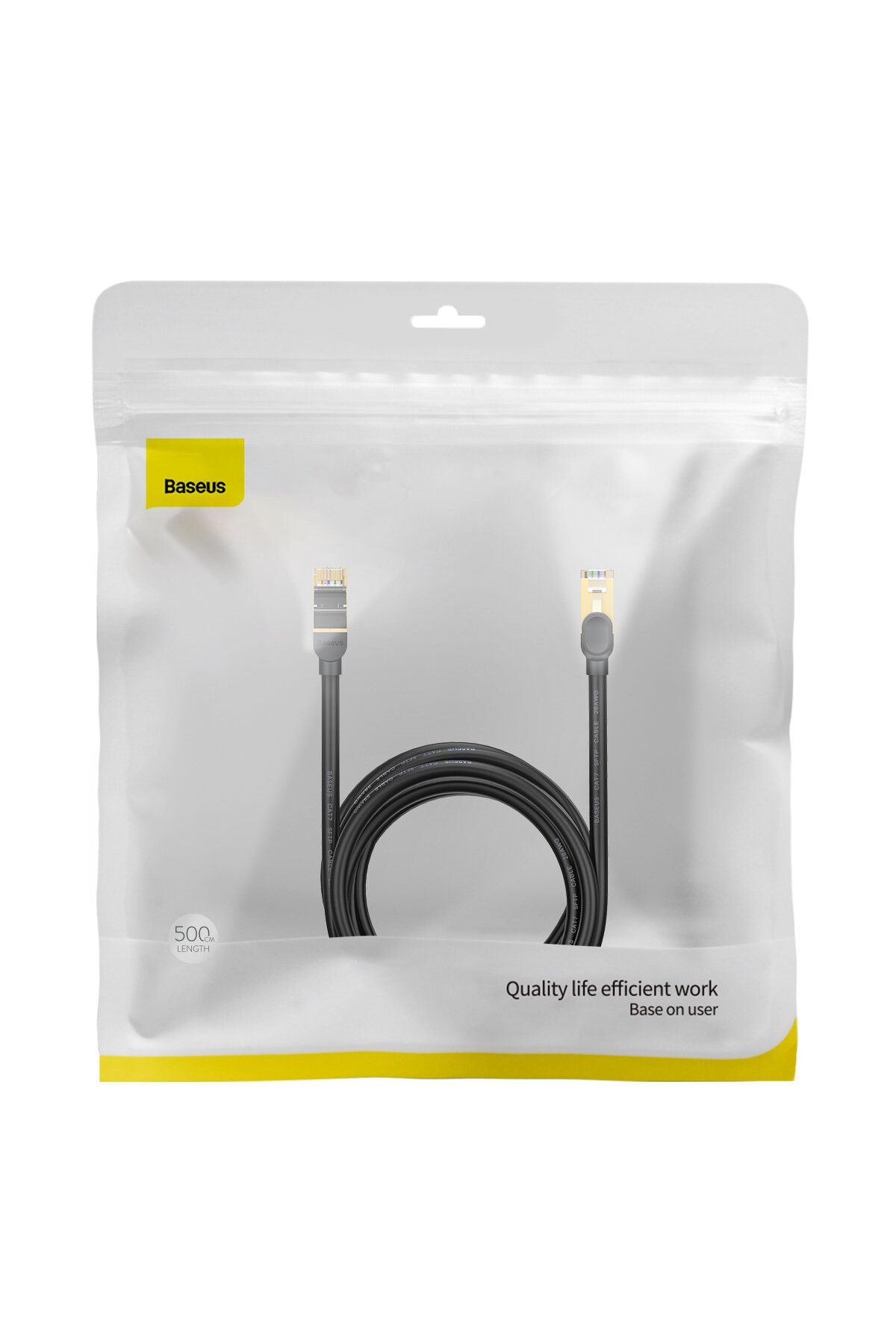 Baseus-Cablu de rețea de mare viteză RJ45 10Gbps Cat 7 Speed Seven 5m negru 5