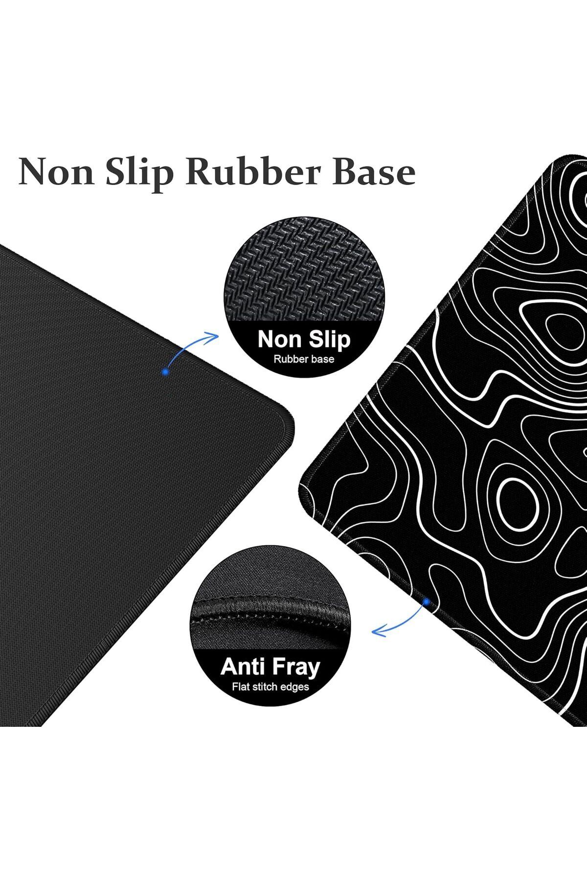 Lumely-Fabric Mouse Pad,Non-Slip Bottom Durable Stitched Edges Washable Foldable and Portable,30x80cm 7