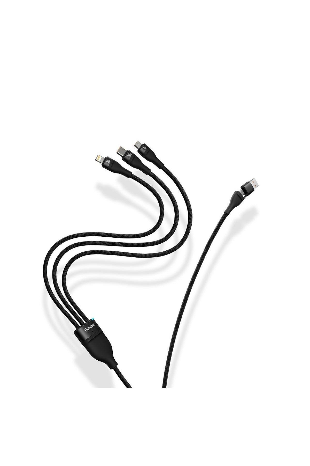 Baseus-Kabel przewód 4w1 USB+USB-C do USB-C / iPhone Lightning / micro USB 1.2m - czarny 7