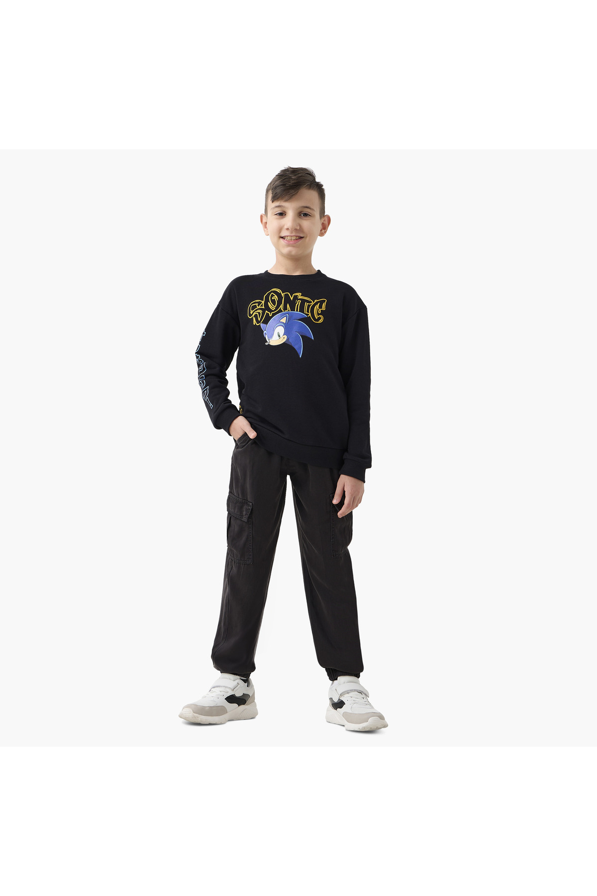 ELIGO-Textured Joggers with Drawstring Closure 2
