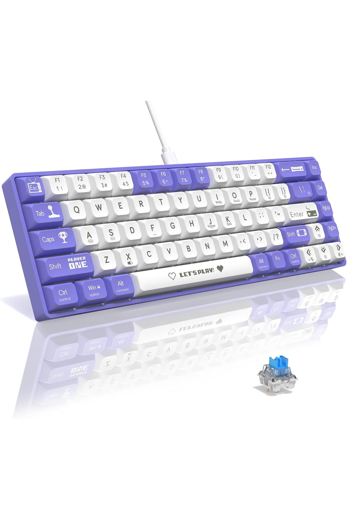 Coverzone Ajazz Ak680 65% Kablolu Hotswap Mekanik Oyun Klavyesi