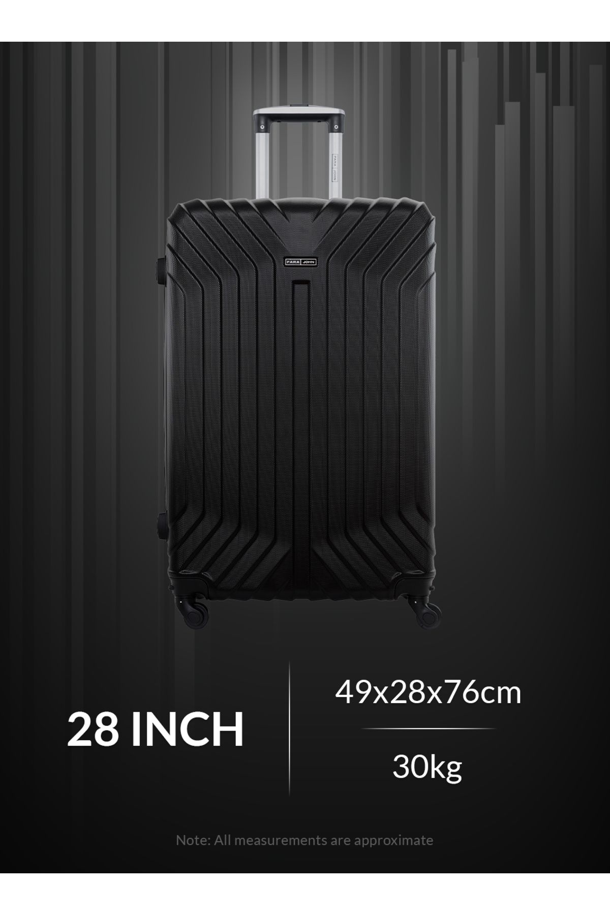 PARAJOHN-Vector 28-Inch Check-in Luggage ABS Hard Shell Suitcase with 360° Spinner Wheels & Lock 6