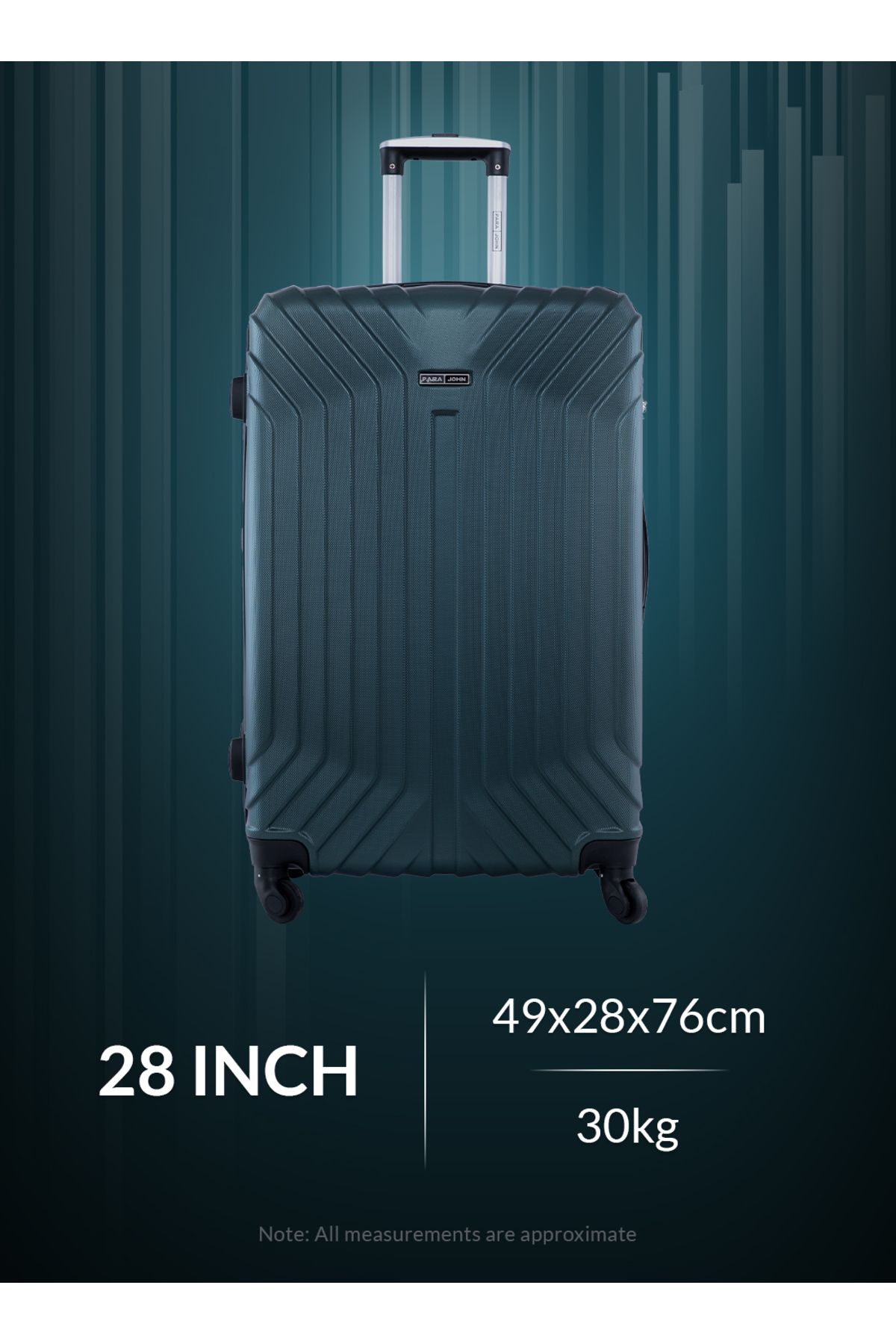 PARAJOHN-Vector 28-Inch Check-in Luggage ABS Hard Shell Suitcase with 360° Spinner Wheels & Lock 6