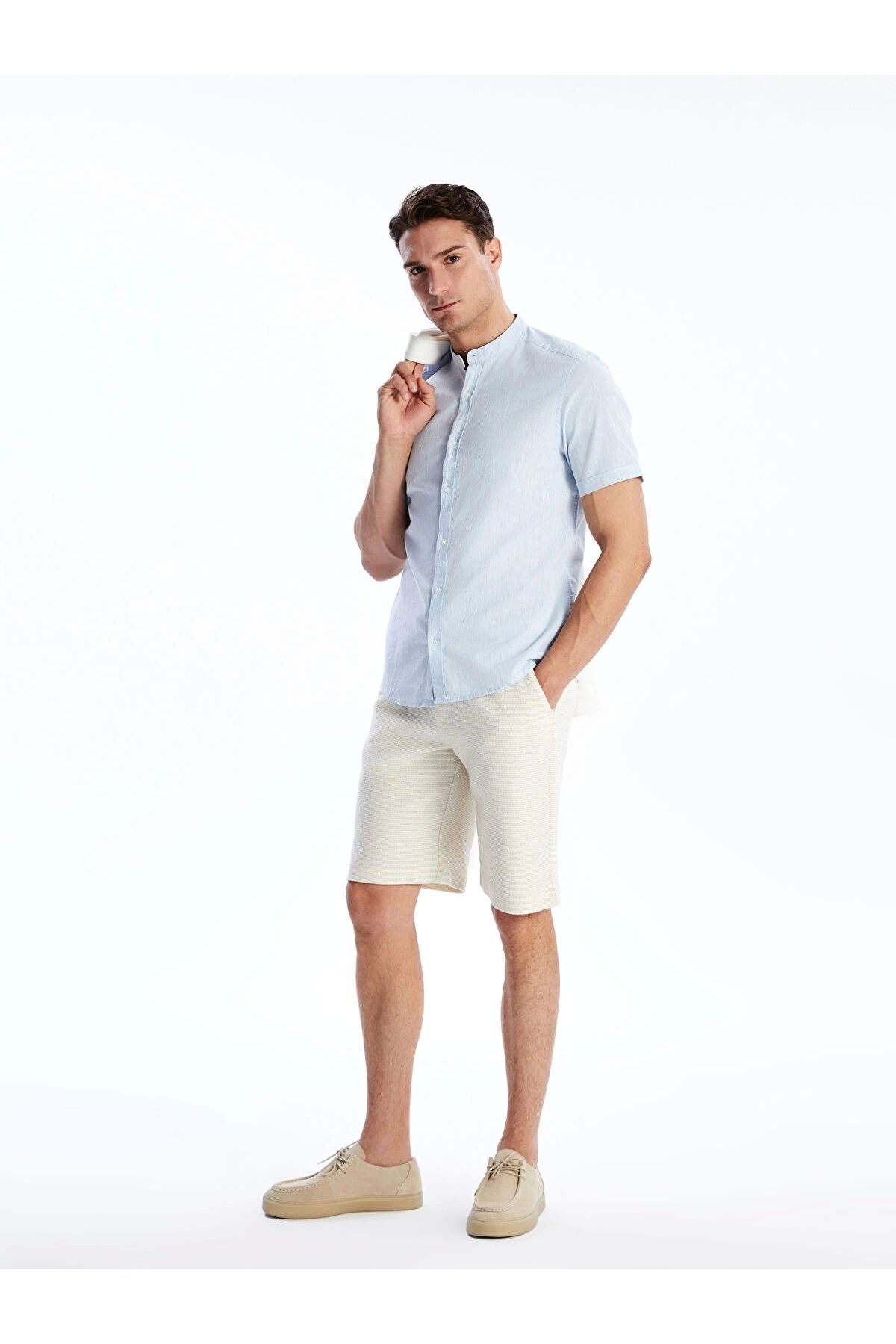 LC Waikiki-Ανδρικό σορτς LCW Vision Beige Standard Fit 1