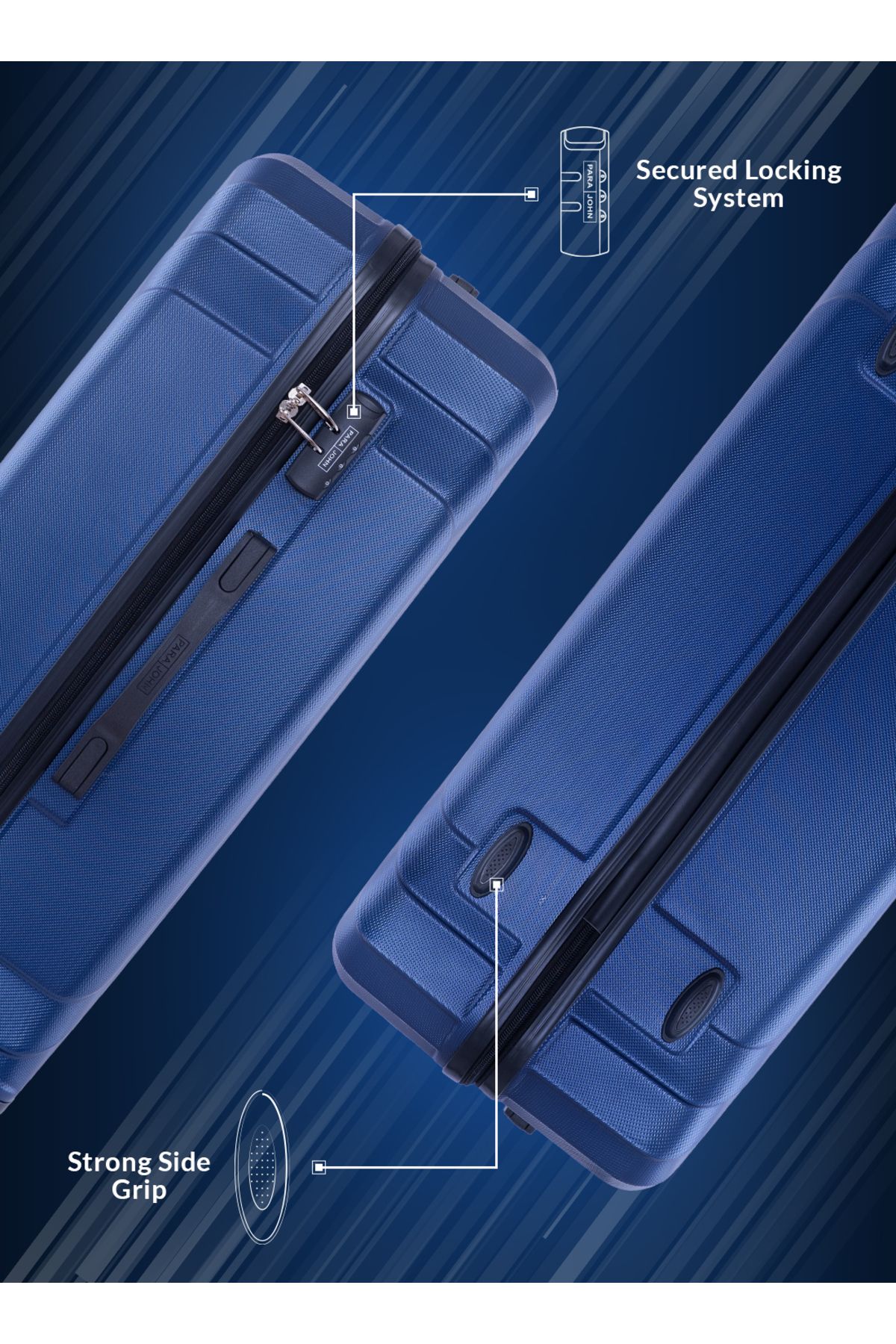PARAJOHN-Vector 28-Inch Check-in Luggage ABS Hard Shell Suitcase with 360° Spinner Wheels & Lock 3