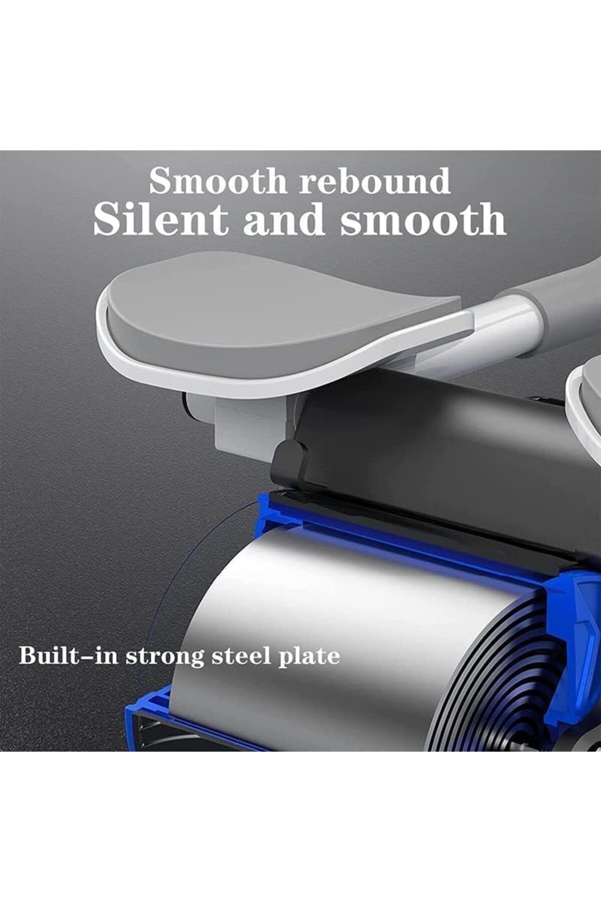 COOYA-Abdominal Abs Wheel Exercise Roller, With Timer, Knee Mat, Automatic Rebound, for Home Use, Blue 7