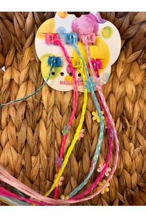 ŞEHRAZAT HANDMADE TASARIM UNİCORN 6 LI RENKLİ ÇİÇEKLİ POSTİŞ MANDAL TOKA