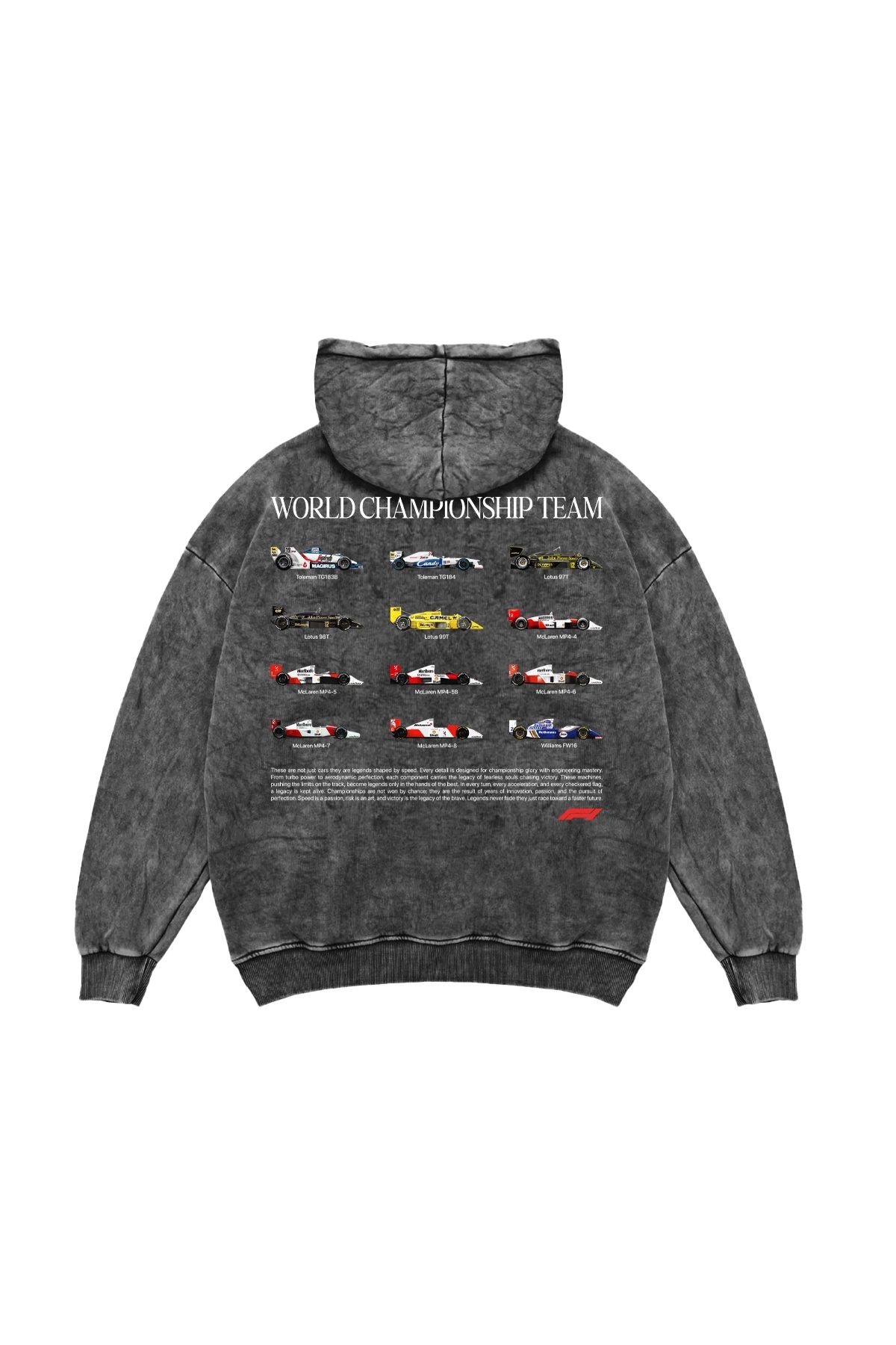 Sekizbiraltı World Championship Team Oversize Unisex Washable Black Hoodie
