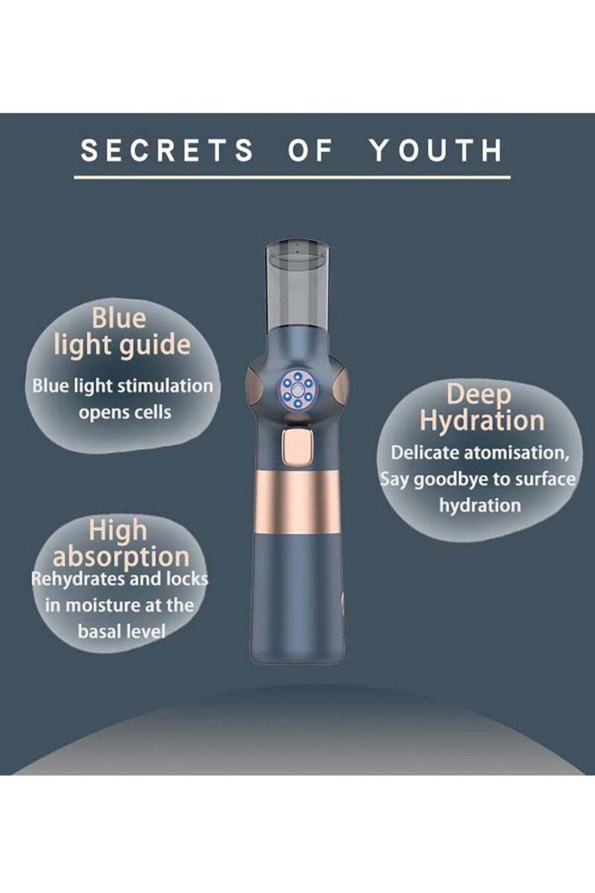 COOYA-Oxygen Facial Machine,Rechargeable and Portable High Pressure,Oxygen Sprayer for Skin Rejuvenation 2