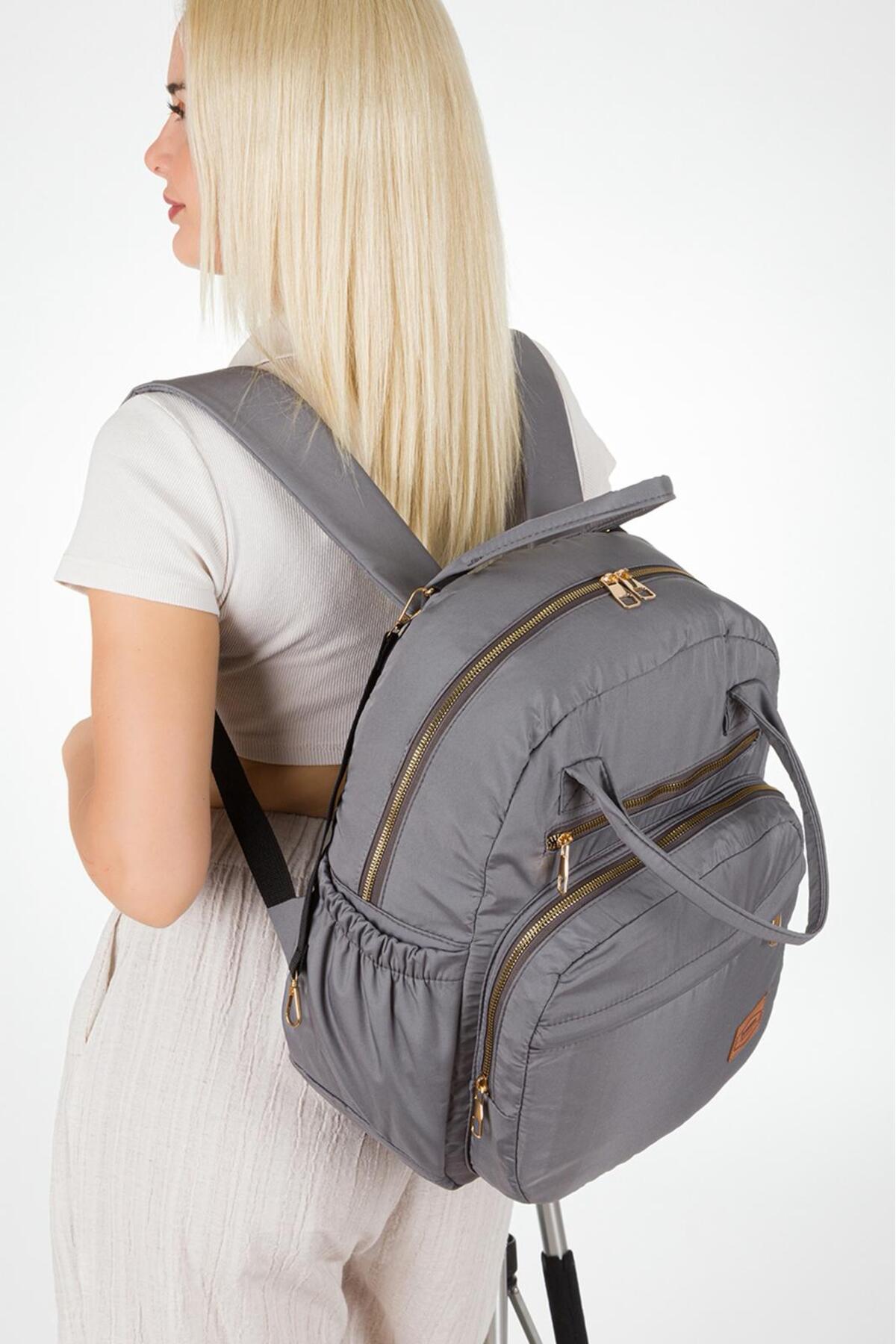 Halk Sepeti Anne Bebek Bakım Sırt-Omuz Çantası Arya Model Termos Biberon Cepli Askı Aparatlı Anahtarlık Hediyeli fotoğrafı 2 (önizleme)