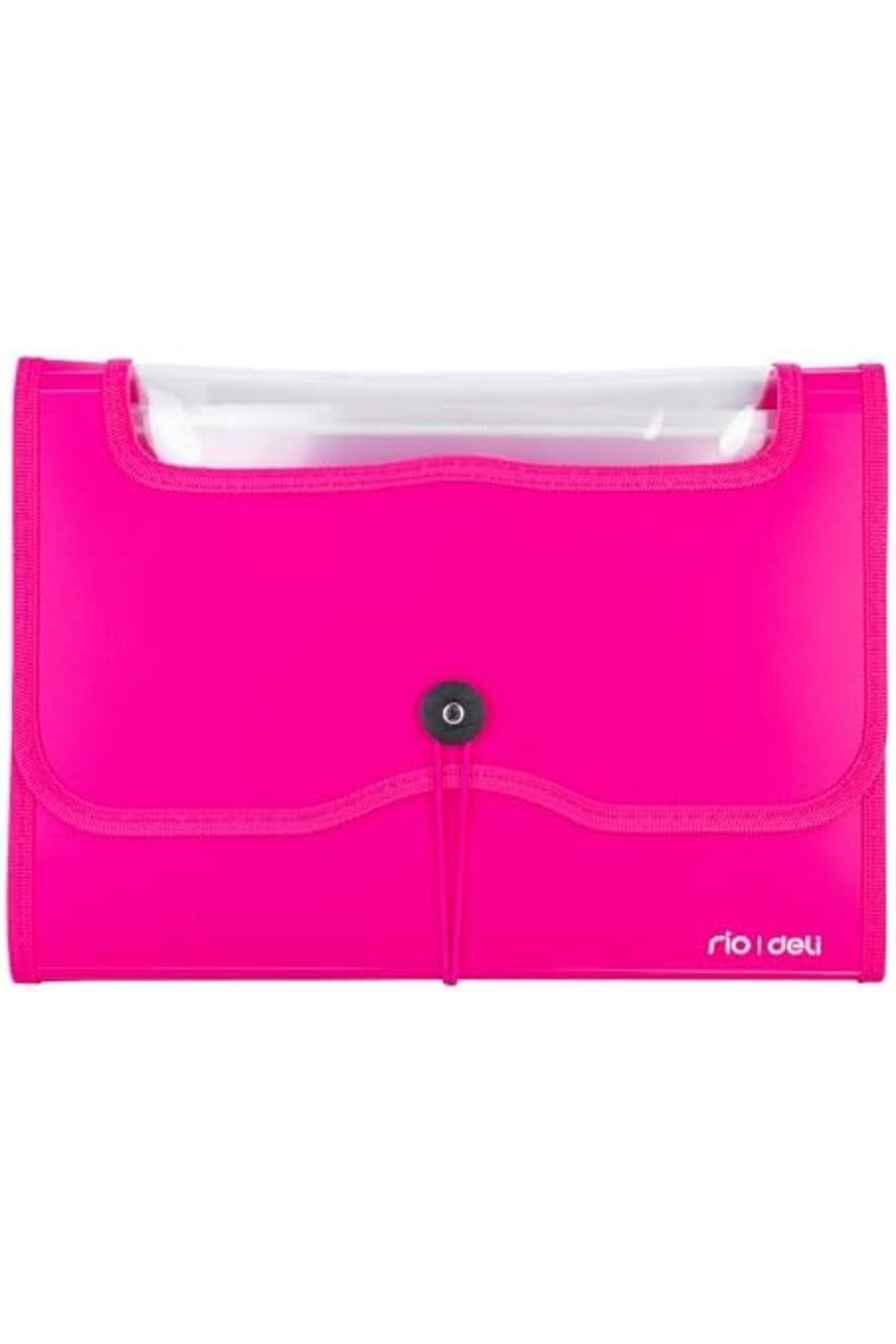 Deli-A4 13 Pocket Expanding File Folder with Elastic Closure and View Window, Assorted 2