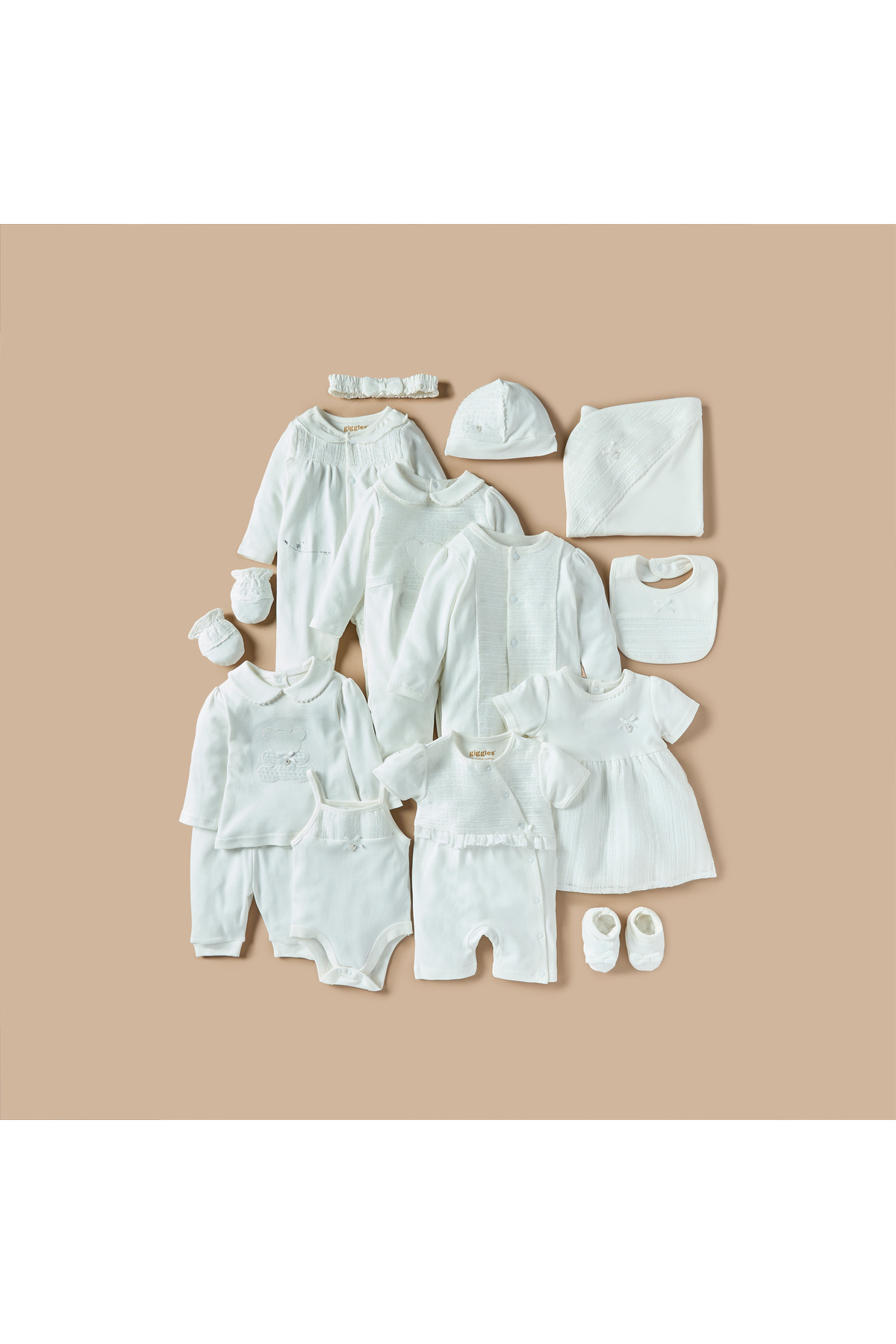 giggles-Textured Romper with Snap Button Closure 5