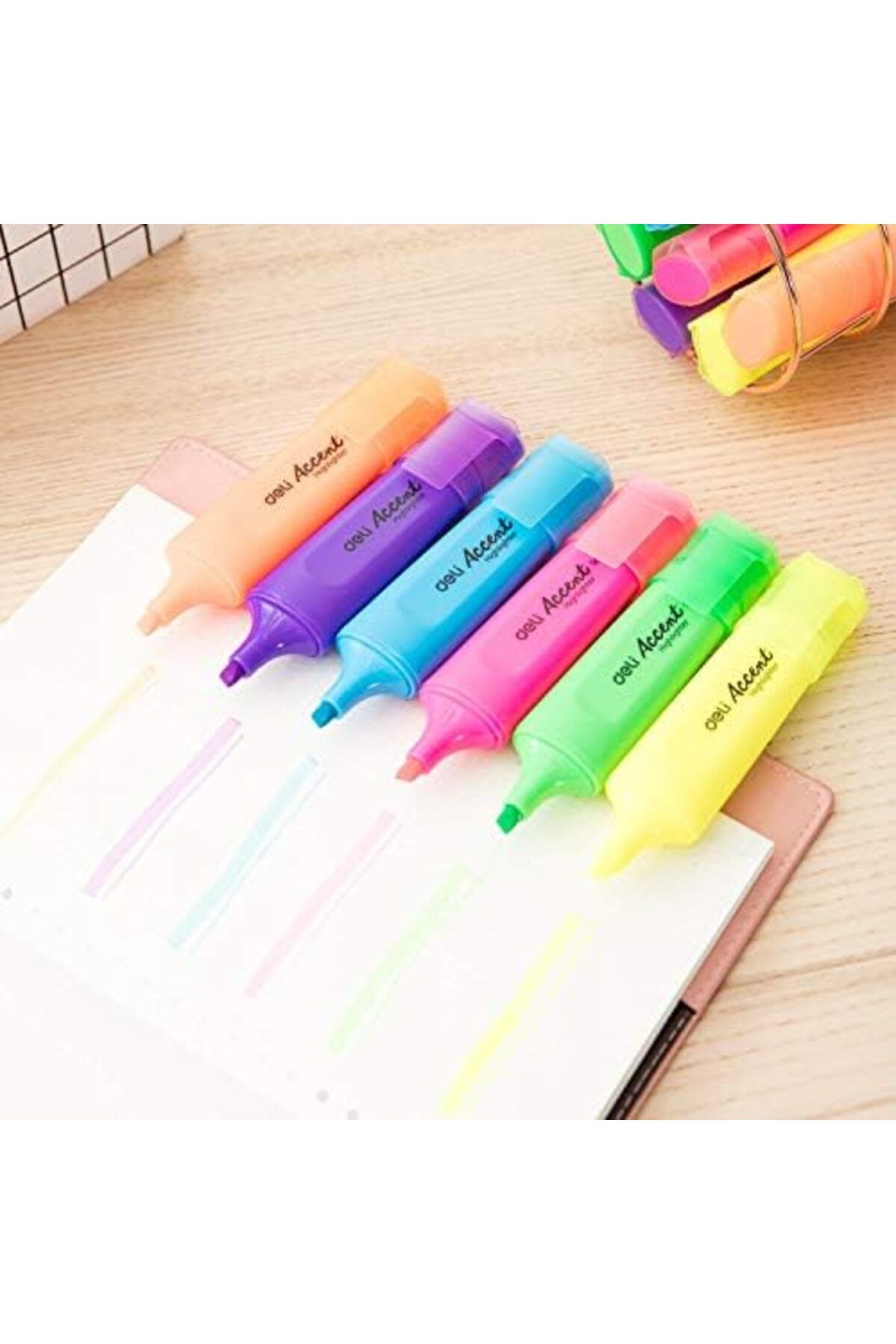 Deli-Highlighter Chisel 1-5Mm 6C 4