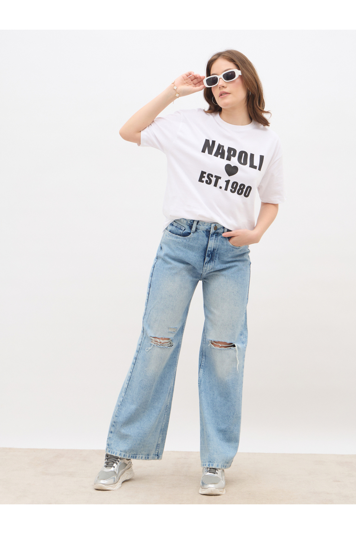 Styli Slogan Print Regular Fit T-Shirt