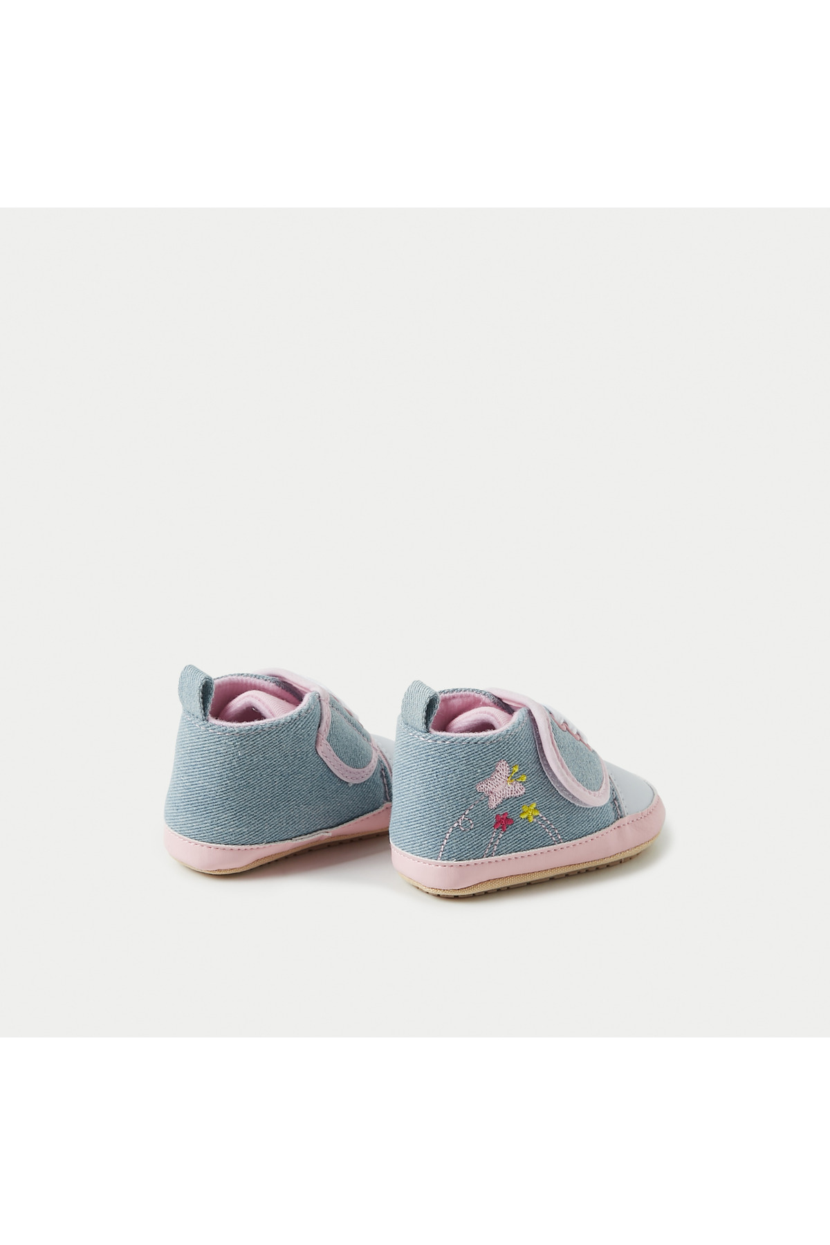 Juniors-Embroidered Booties with Hook and Loop Closure 5