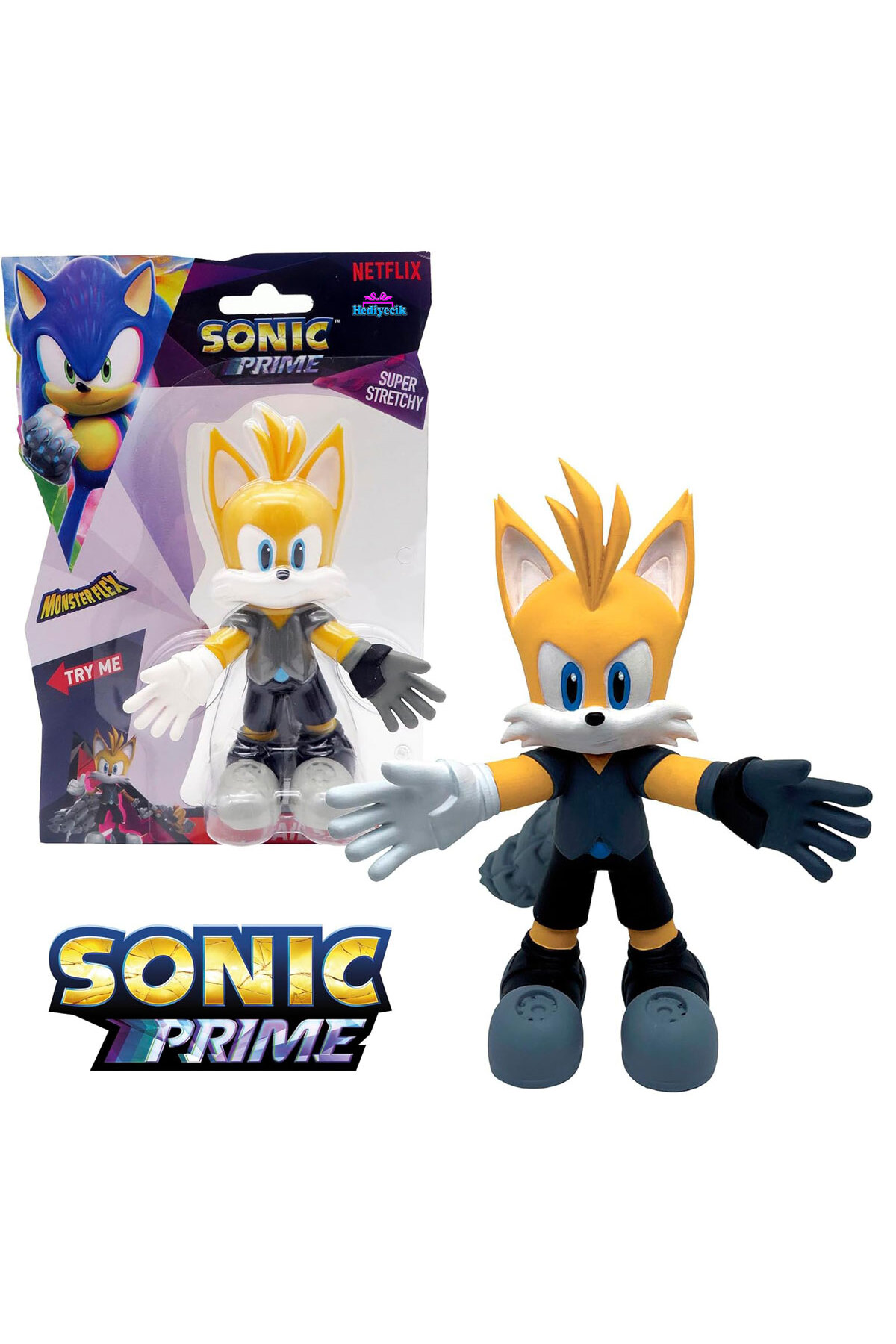 hediyecik Sonic Prime Tails Esnek Uzayan Figür 14 Cm - Sonic