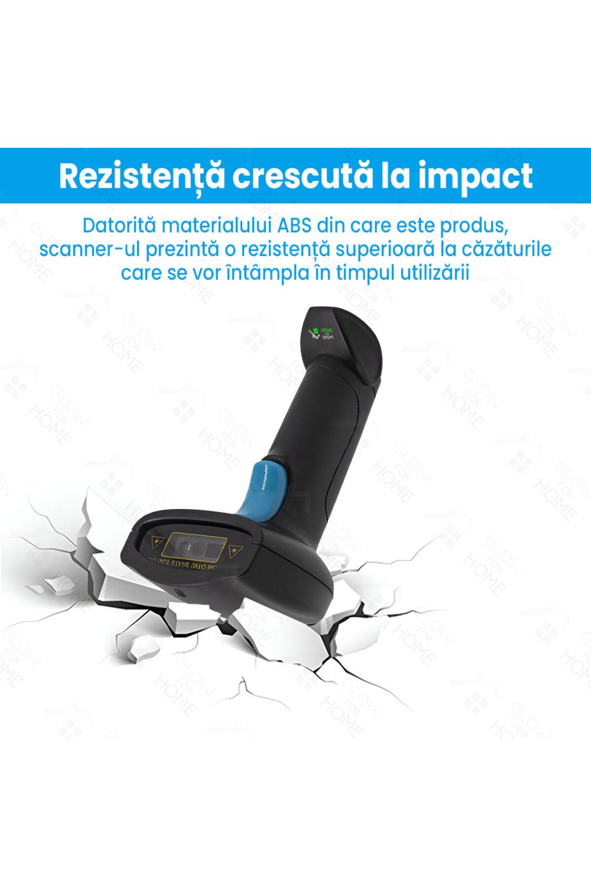 GlowforHome-Wireless laser barcode reader, GlowforHome, 1D/2D/QR/EAN-13, Bluetooth, 100m wifi 9