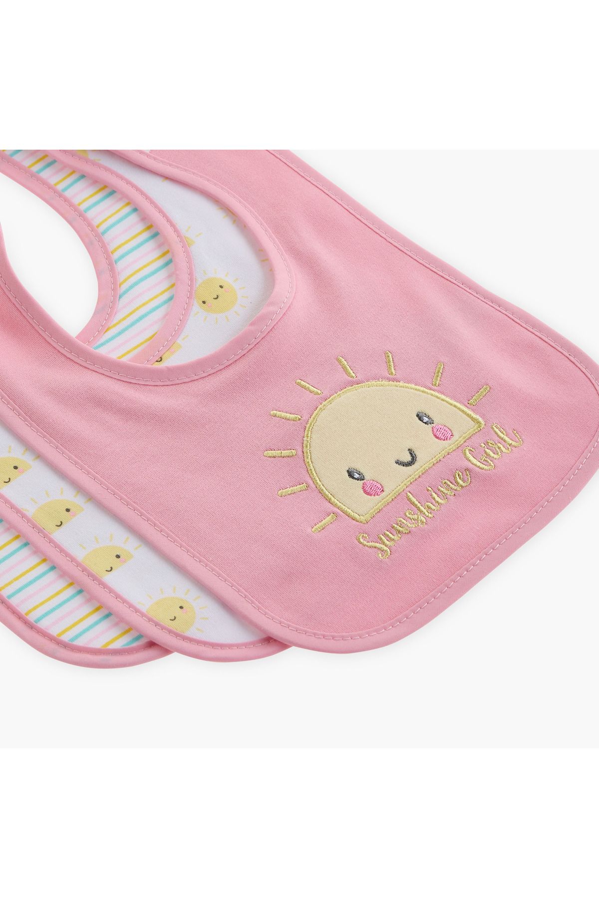 Juniors-Sunshine Print Bib with Hook and Loop Closure - Set of 3 6