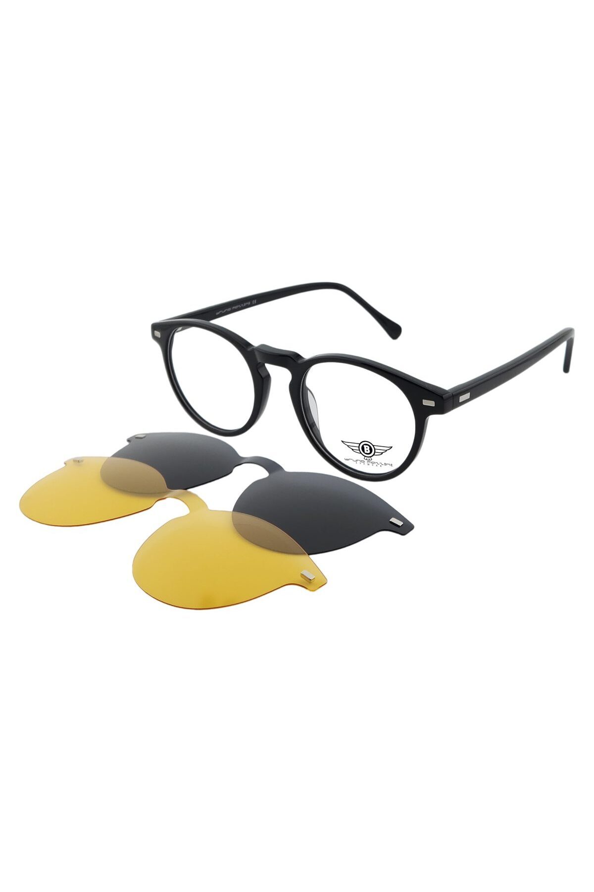 Bruno Mazzini BM 23274 C1 49 EKARTMAN SİYAH KEMİK UNİSEX 2 KLİPSLİ