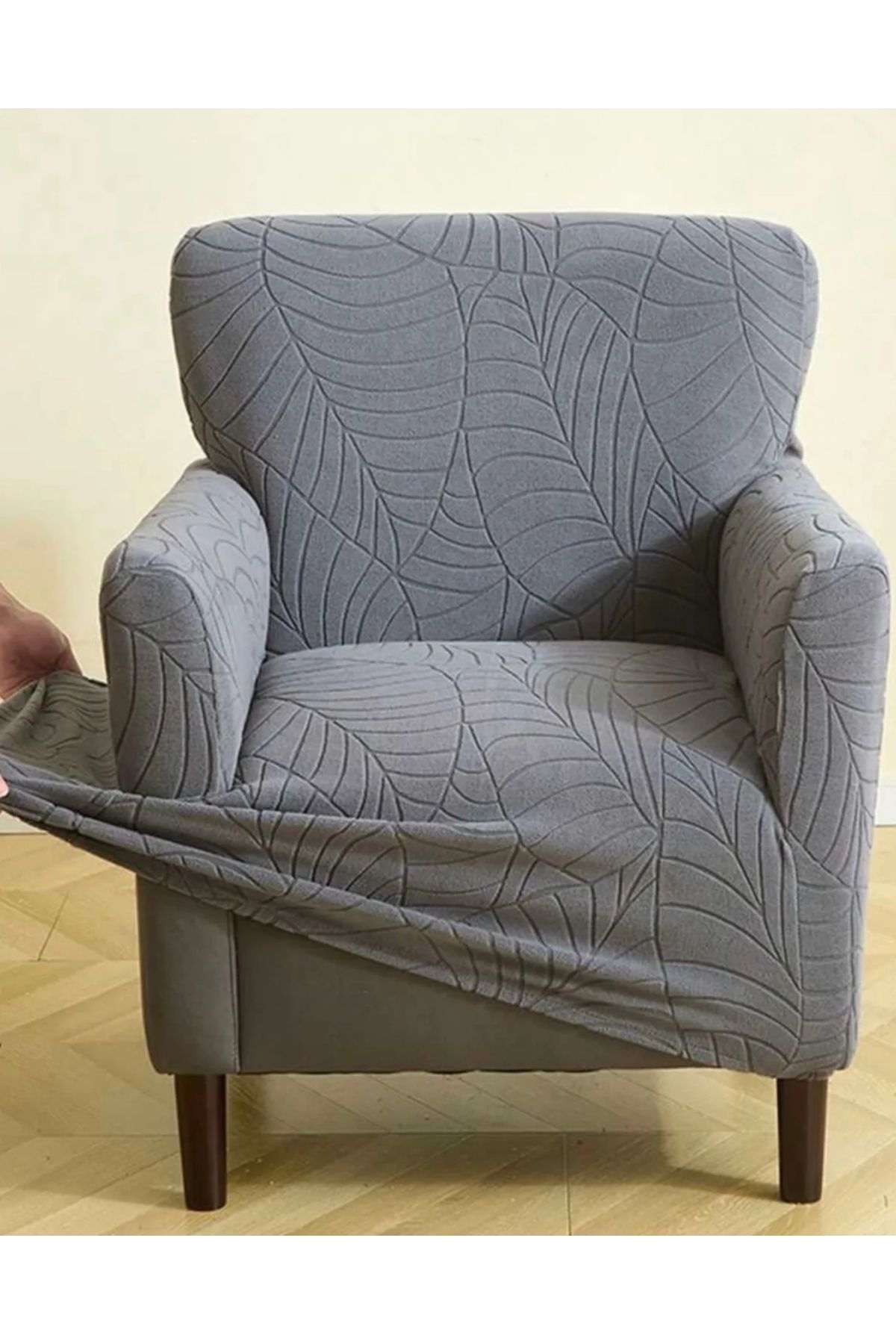 ÖZMAKAN-3 3 1 1 Set de huse de scaun din jacquard, elastic, elastic, lavabil, husă de scaun 3