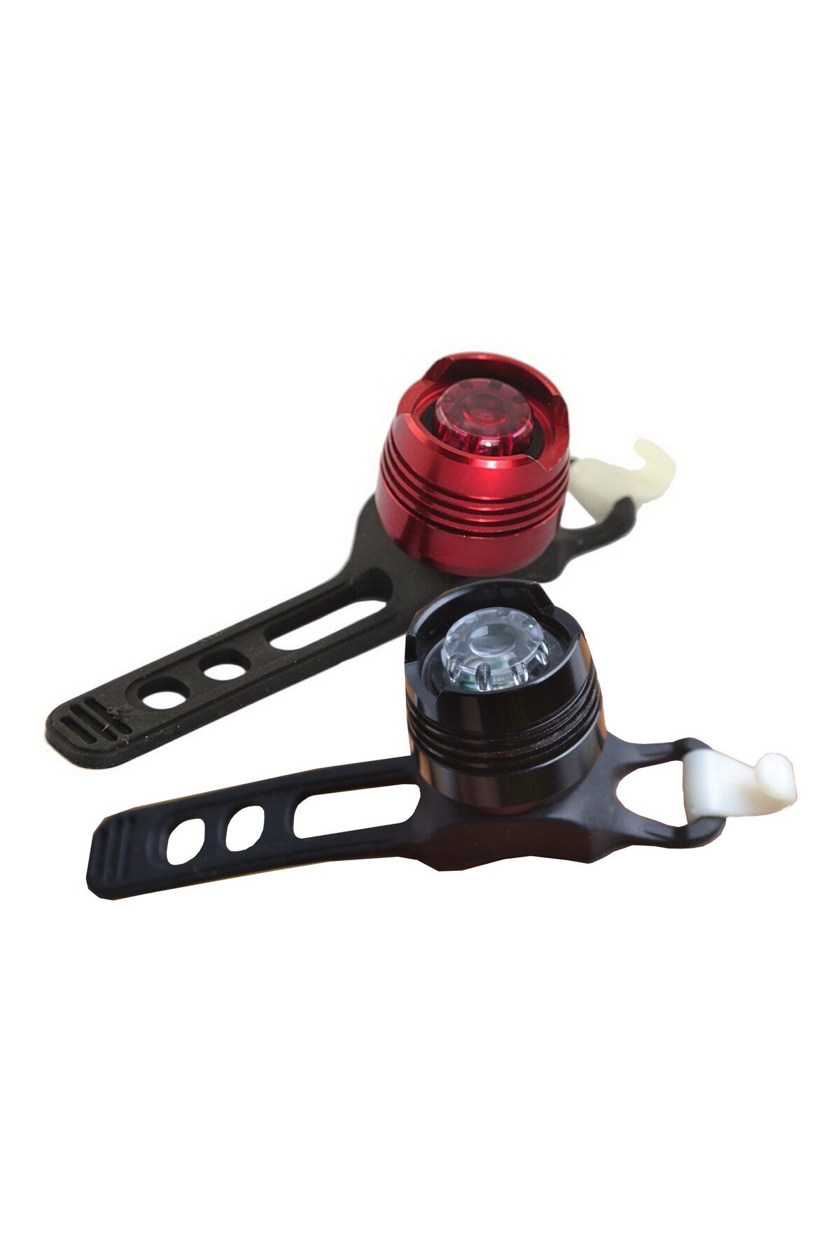 Carsons-Set 2 buc, lumină LED rubin față și spate, 3 moduri, aliaj de aluminiu, baterii incluse, negru + roșu 4