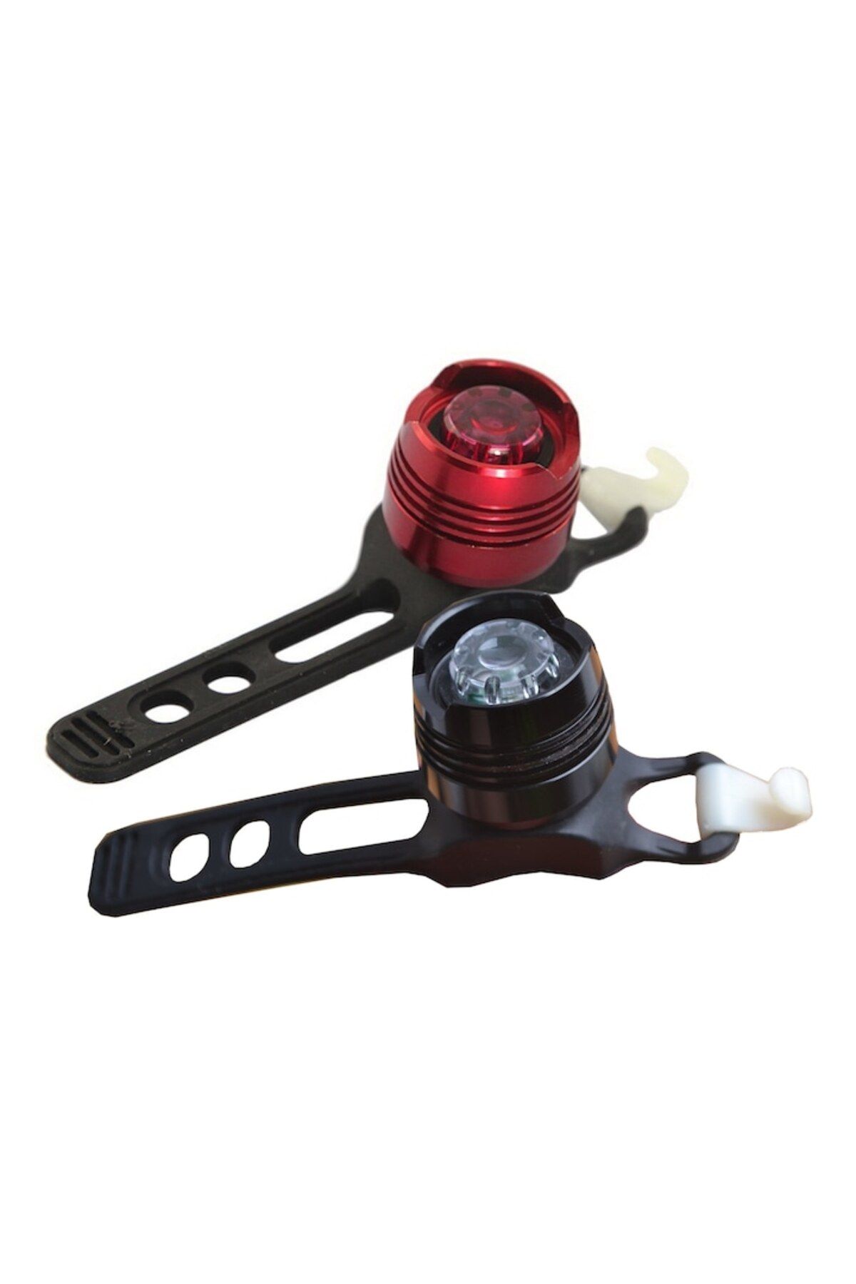 Carsons-Set 2 buc, lumină LED rubin față și spate, 3 moduri, aliaj de aluminiu, baterii incluse, negru + roșu 2