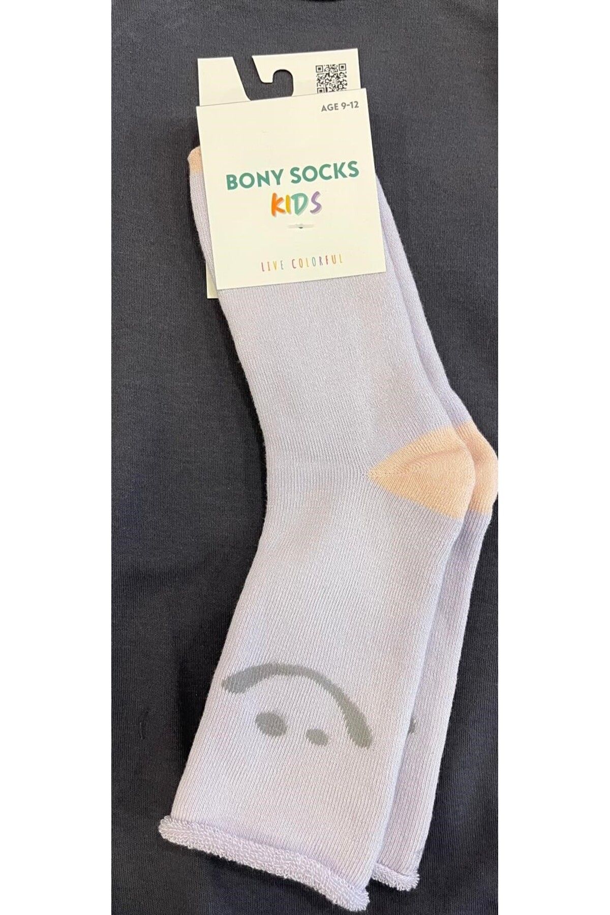 Katia&Bony-Children's Smiling Face Patterned Towel Socket Socks 1