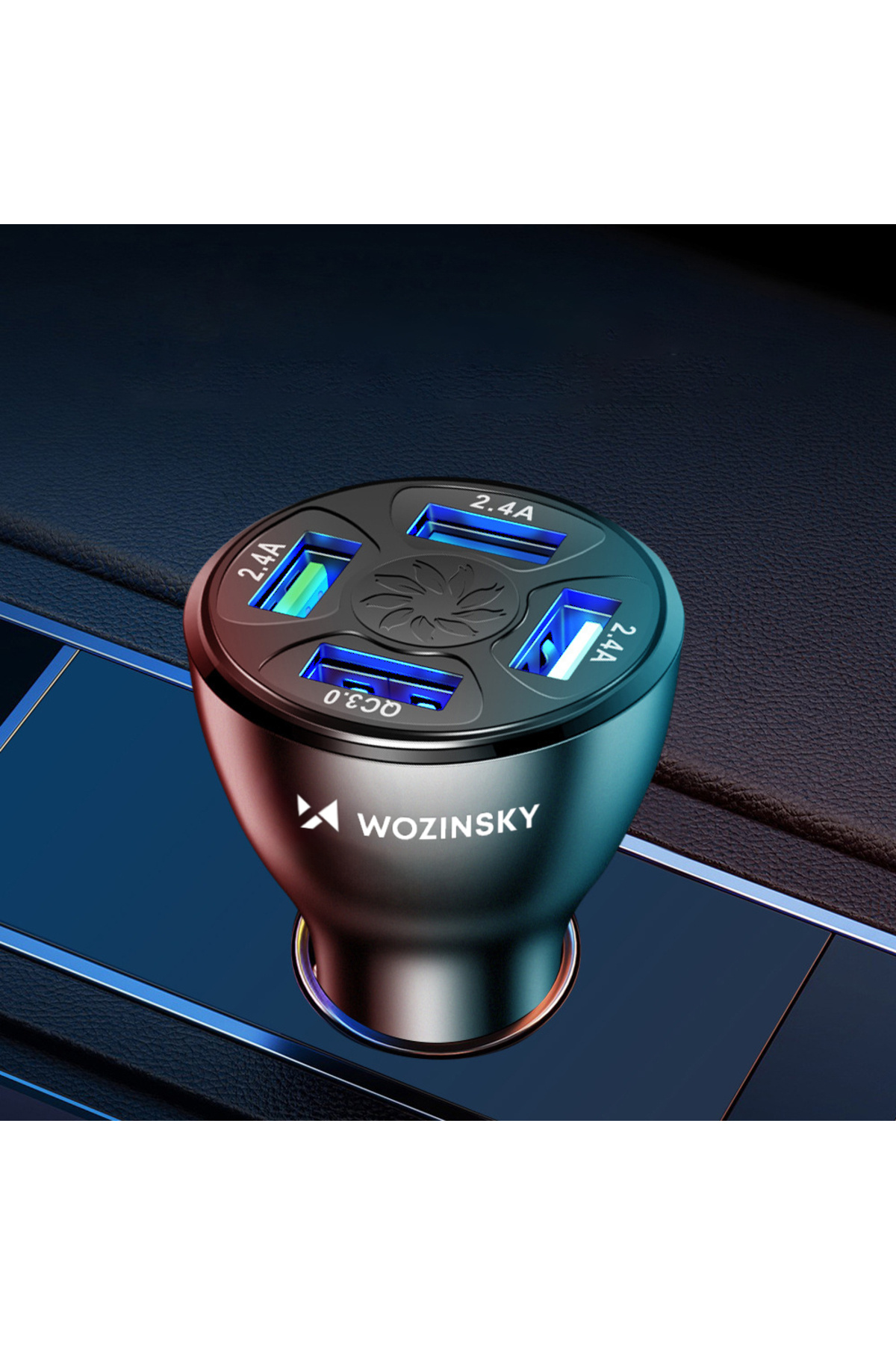 WOZINSKY-Încărcător auto QC 50W 4x USB-A, alb 3