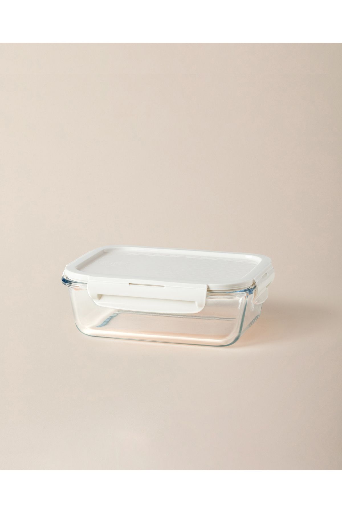 Madame Coco-Modena Rectangular Covered Borosilicate Glass Storage Container - Ecru - 1000 ml 5