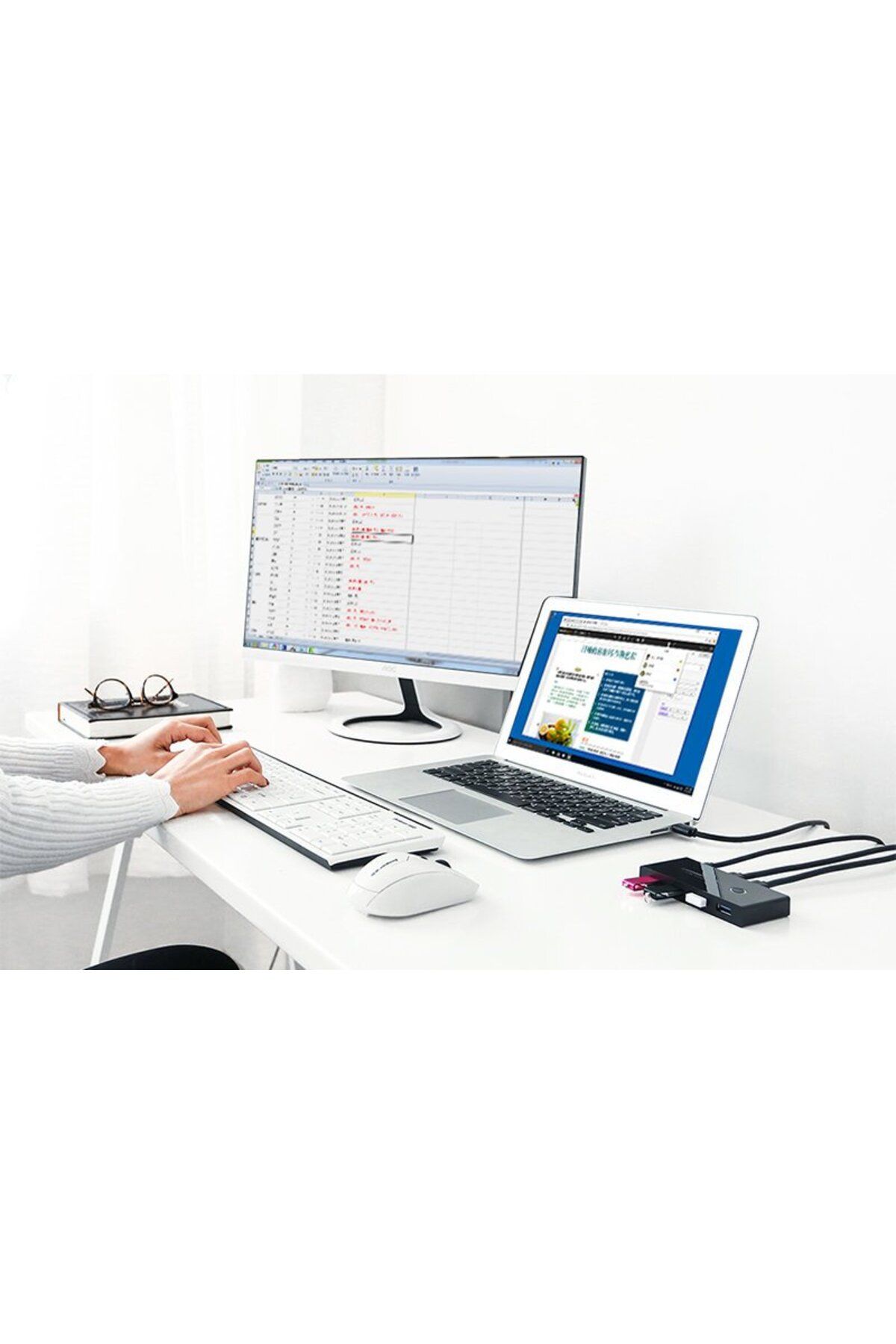 Ugreen-Cutie de comutare HUB switch 4x USB 3.2 Gen 1 Splitter USB pentru două computere - negru 6