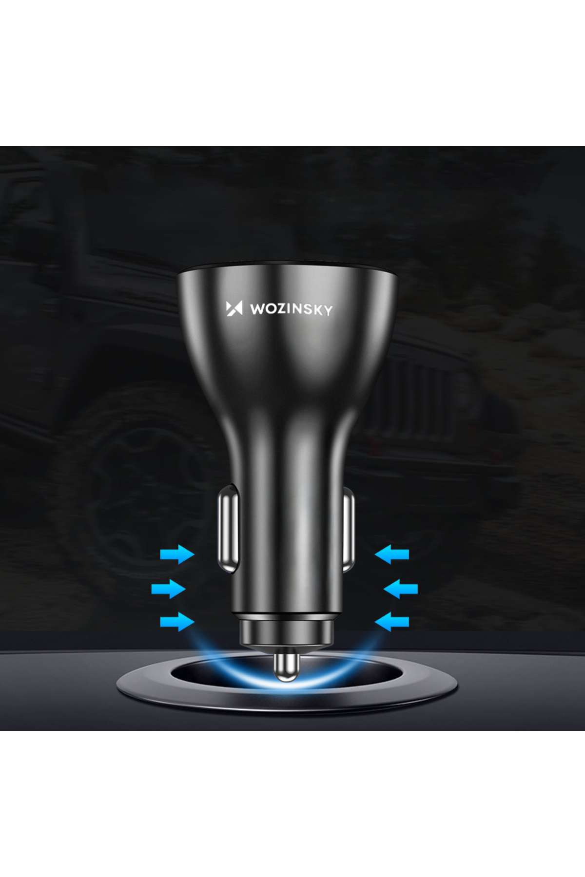 WOZINSKY-Încărcător auto QC 50W 4x USB-A, alb 4