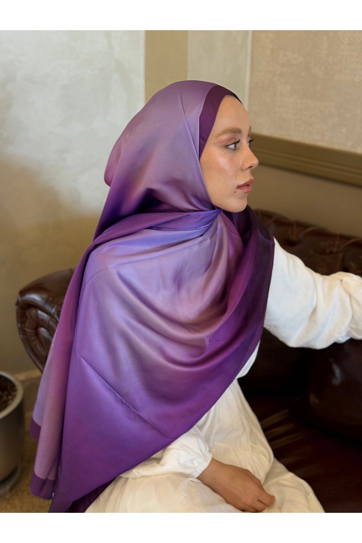 Modakaşmir-Aural Gradient Pattern Silky Tanca Shawl 1