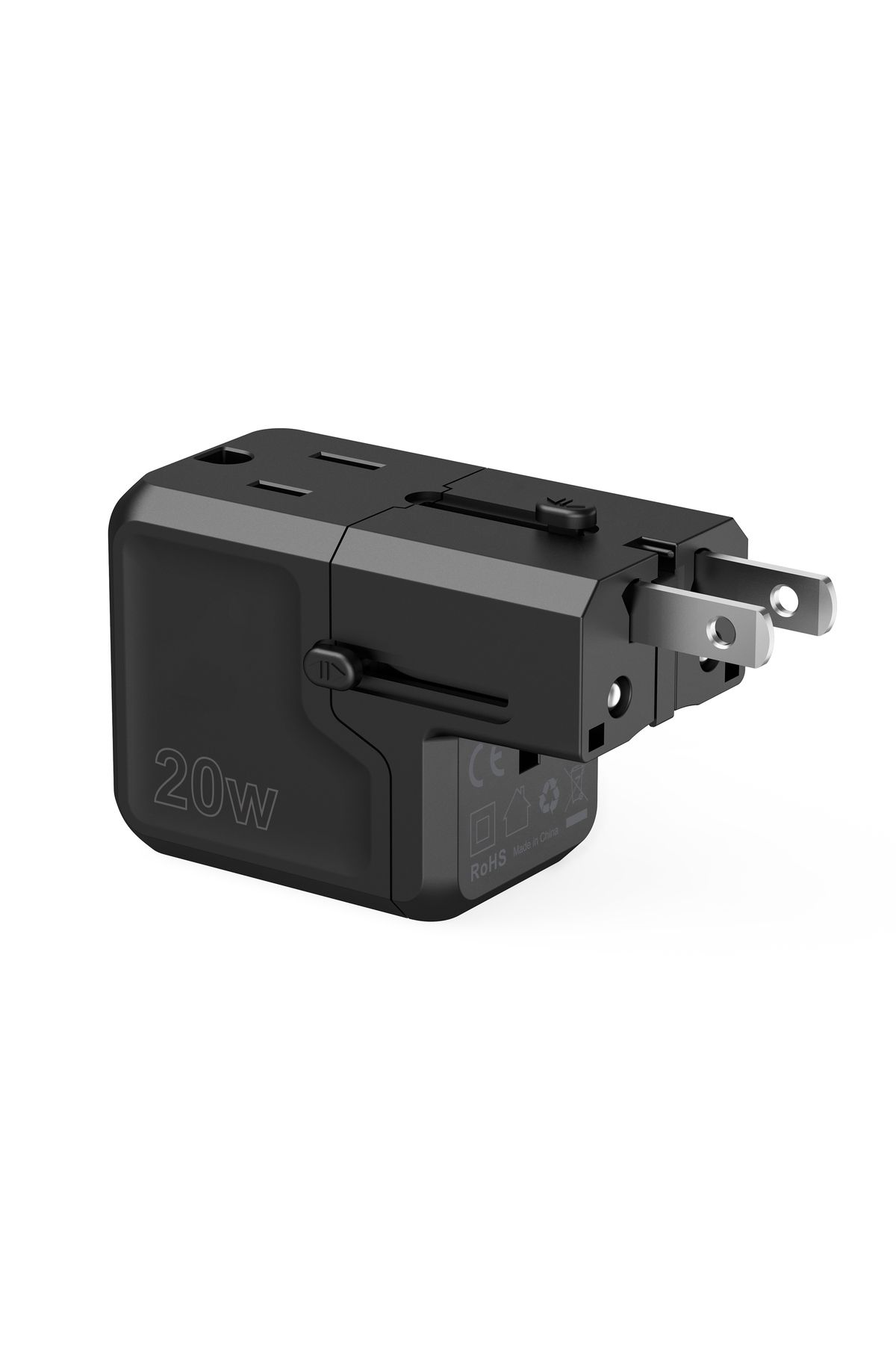CHOETECH-Încărcător universal USB-C USB-A PD 20W, mufe US EU UK AU, negru 8