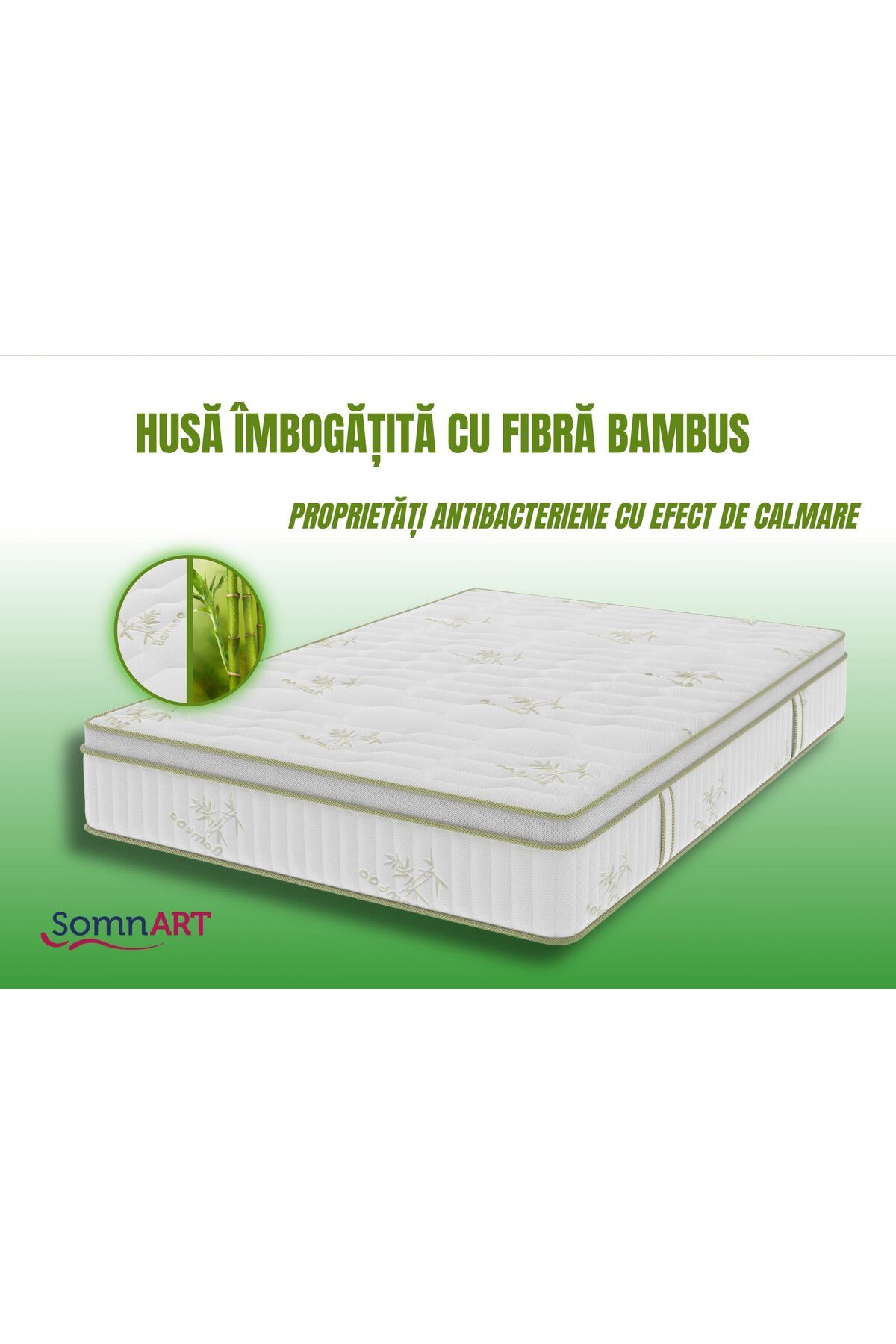 Somnart-Bamboo Super Comfort Pocket Multilayer 90x200 memory foam spring mattress, height 25 cm 5