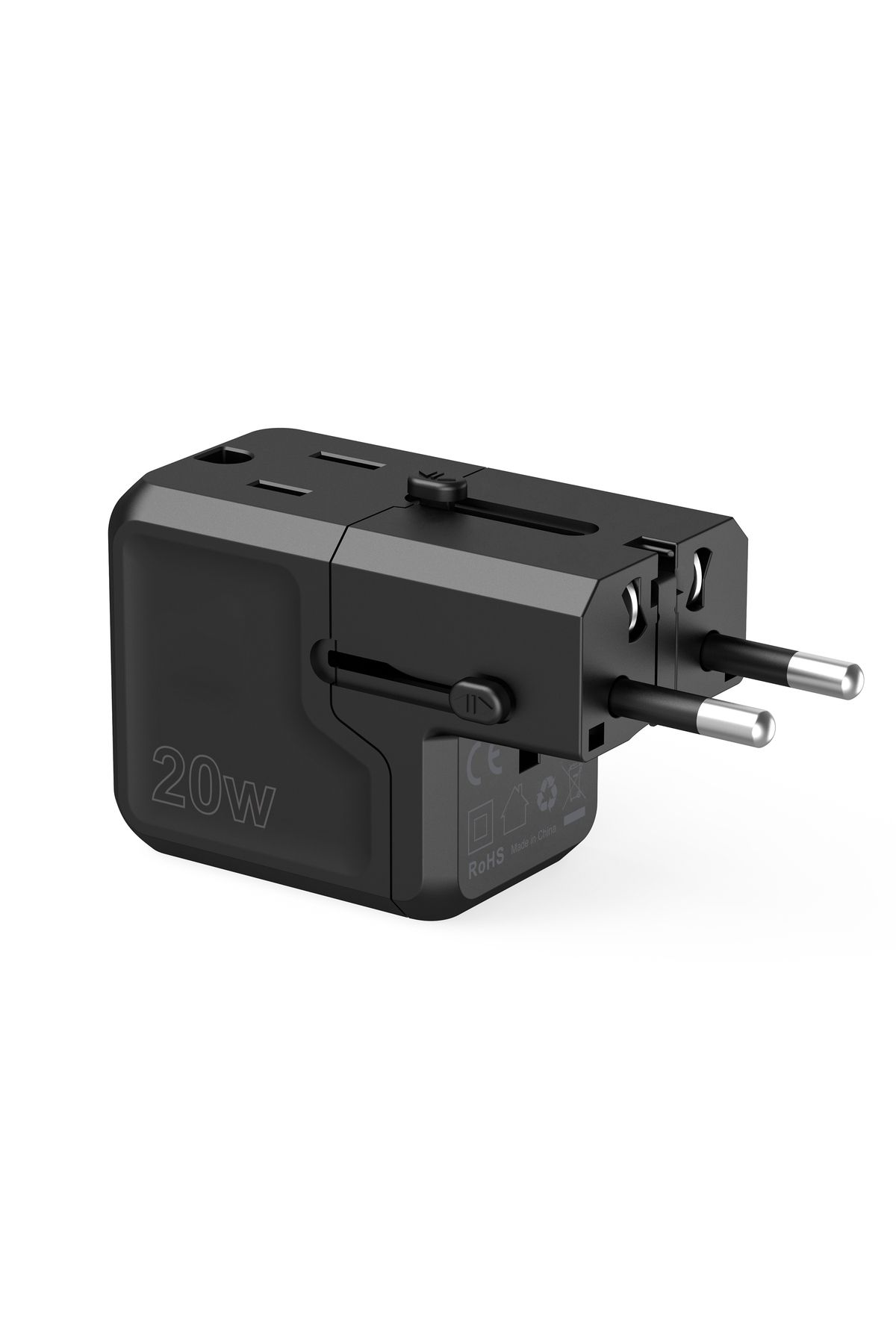 CHOETECH-Încărcător universal USB-C USB-A PD 20W, mufe US EU UK AU, negru 10