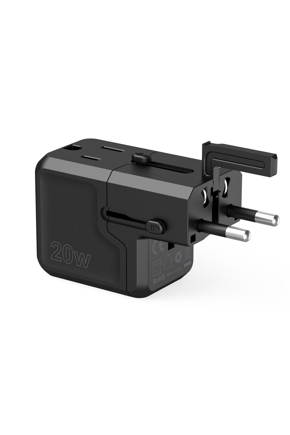 CHOETECH-Încărcător universal USB-C USB-A PD 20W, mufe US EU UK AU, negru 11