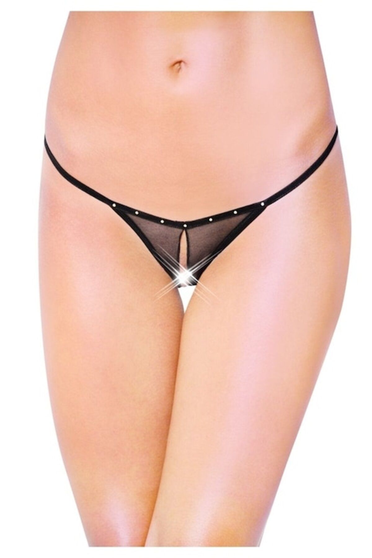 Softline-Bikini, Softline, G-String 2460, cu decupaj, tul, elastic, negru, One Size 2