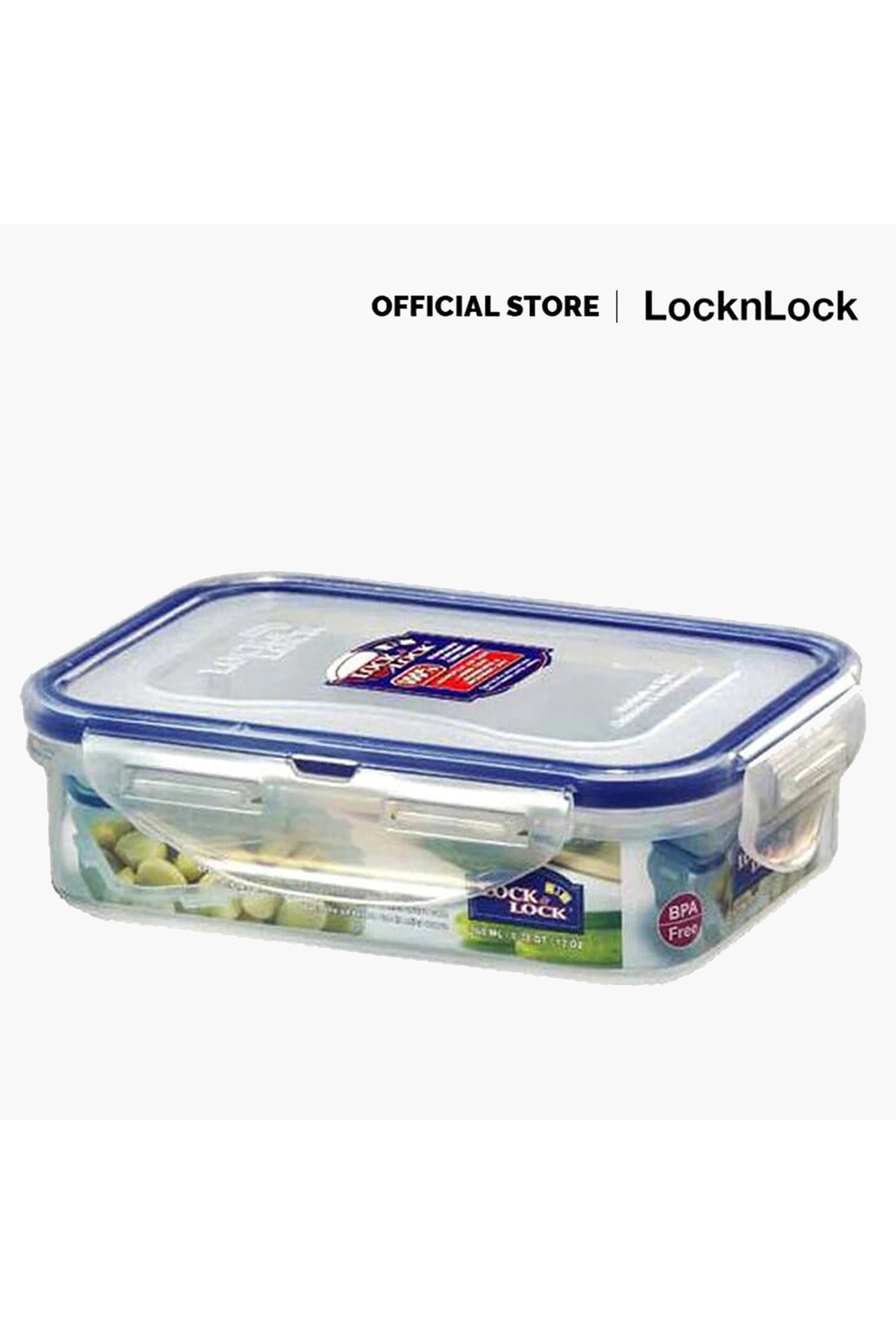 locknlock-Solid Rectangular Food Container with Clip Lock Lid - 360 ml 1