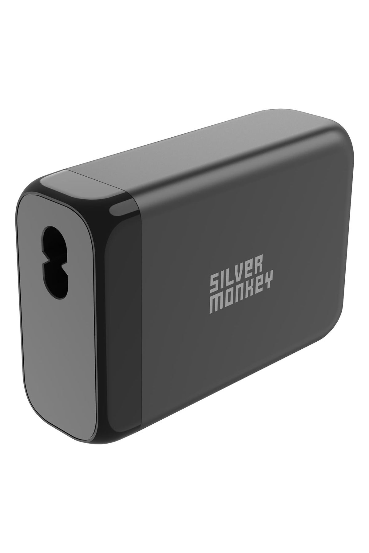 Silver Monkey-Încărcător de perete GaN 130W cu cablu de alimentare 3xUSB-C PD USB-A QC 3.0 negru 3