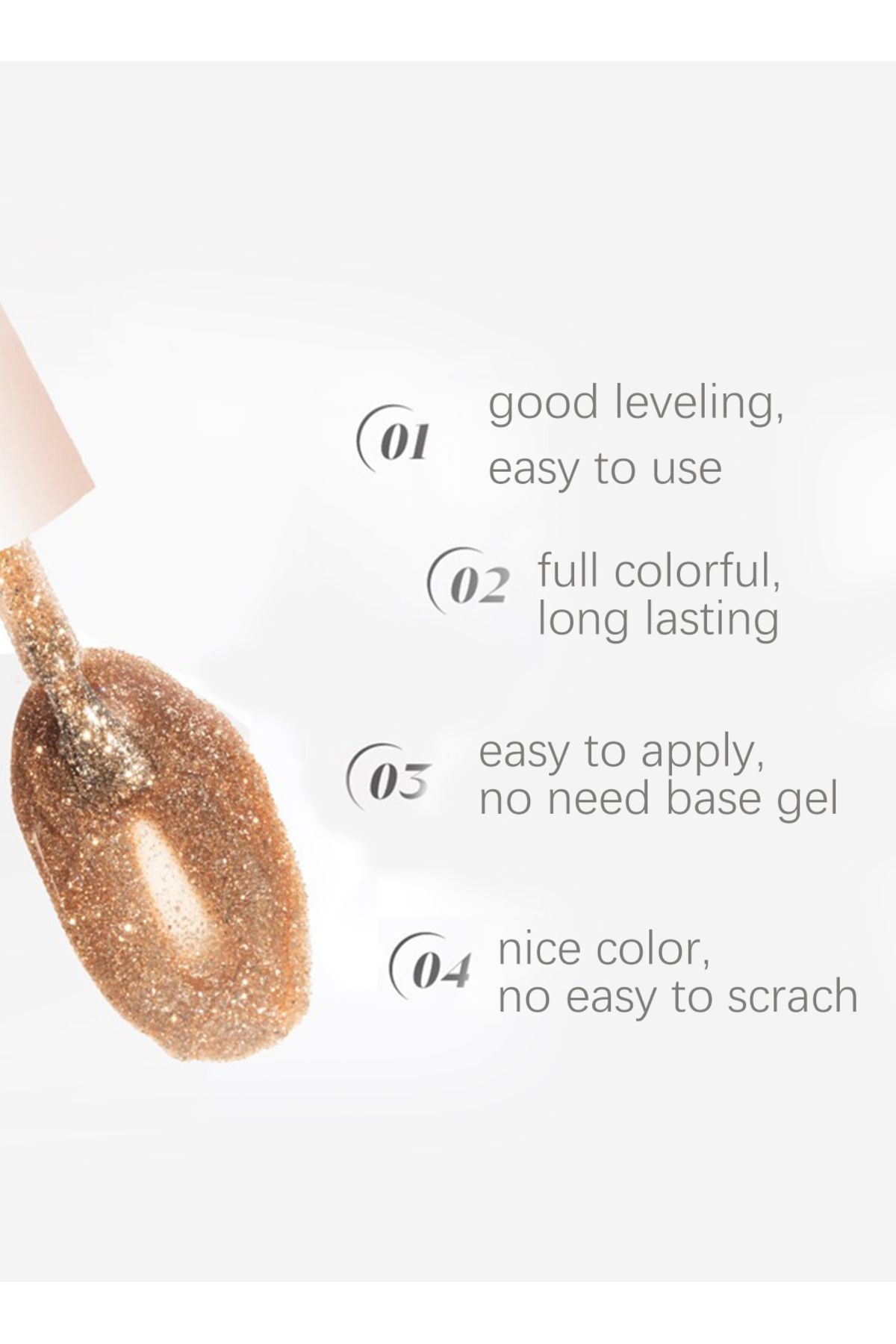 VOA-3 in 1 One Step Gel Polish Soak Off UV LED without Base and Top Coat for Starter Salon, Home 10ml 6