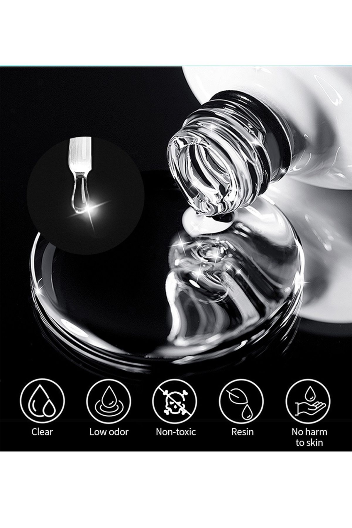 Born Pretty-8 In 1 Nail Glue Gel, Multi-Function Super Strong Nail Extension Glue Soak Off UV&LED Cured 10ml 4