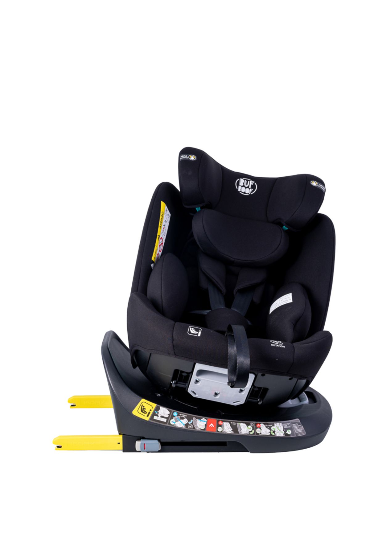 BUF BOOF-Scaun Auto Saphir DELUXE BUF BOOF iSIZE Black Isofix pozitie somn 165 grade rotativ grade 40-150 cm 4