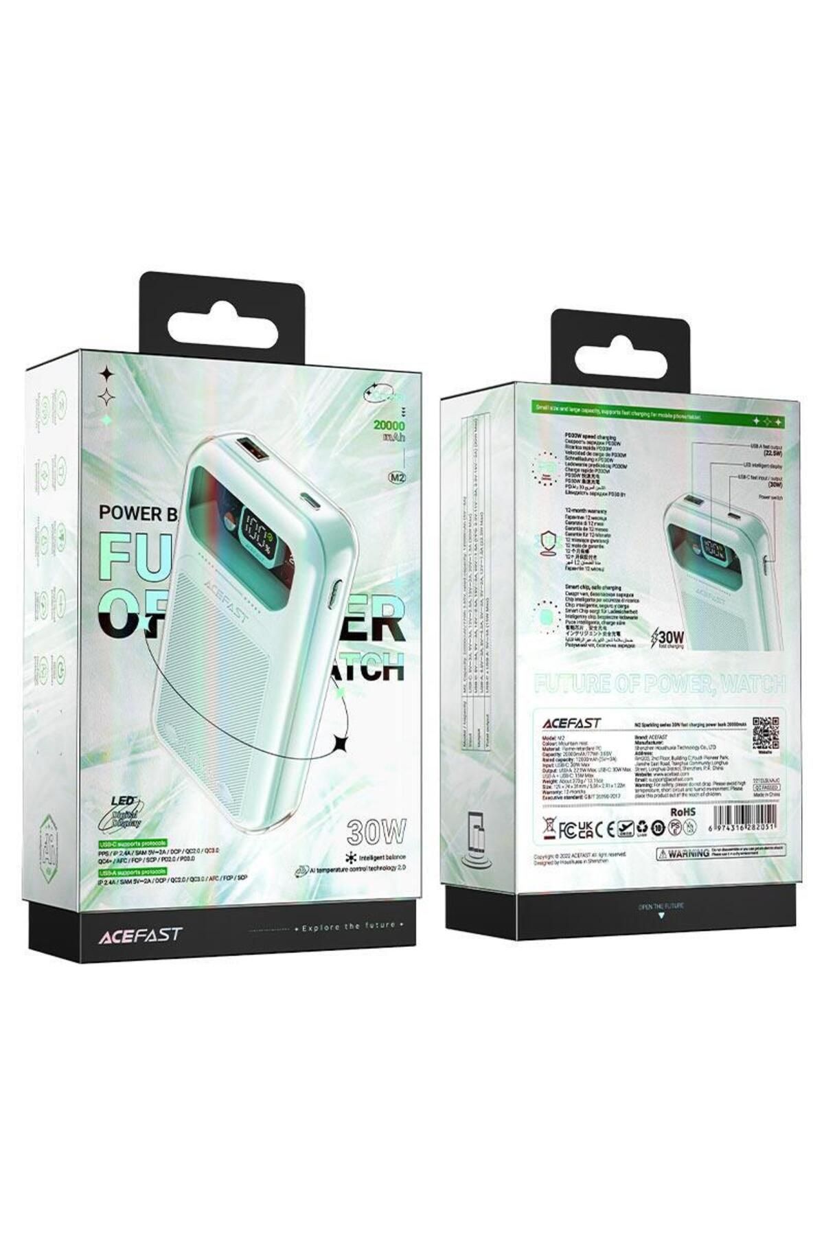 Acefast-Baterie externă 20000mAh Sparkling Series cu încărcare rapidă 30W QC AFC FCP SCP verde 5