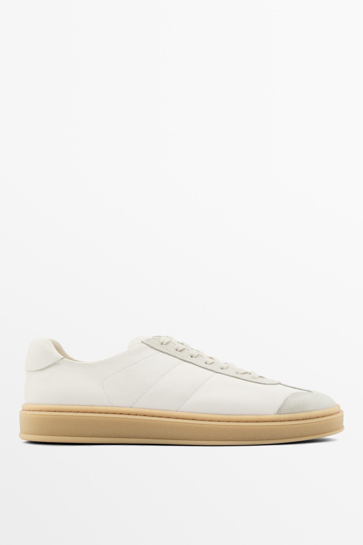 ماسیمو دوتی کفش‌های کتانی چرمی با رنگ متضاد