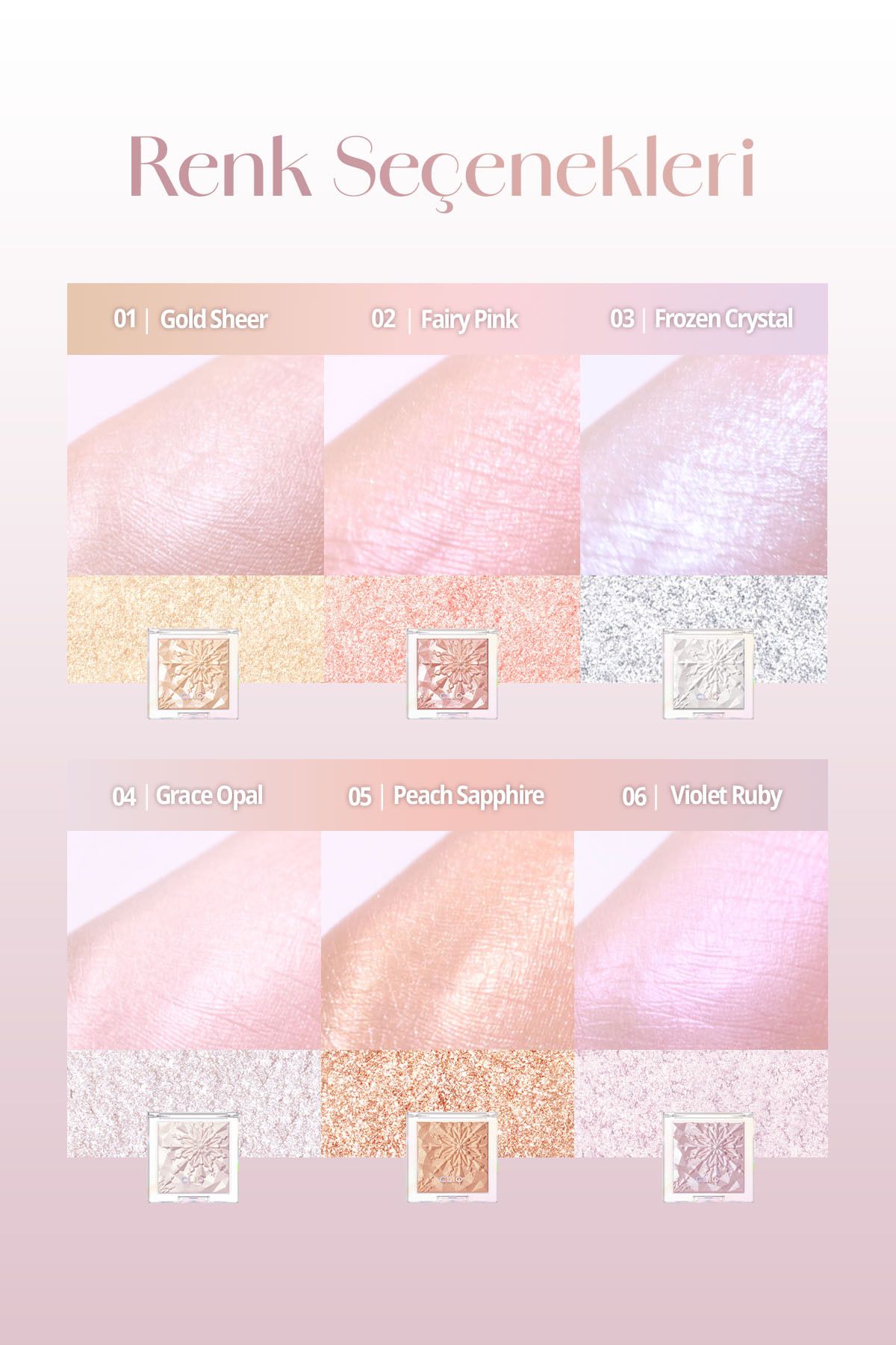 CLIO-Highlighter Providing Intense Radiance with Micro Pearl Particles Prism Highlighter 06 Violet Ruby 4