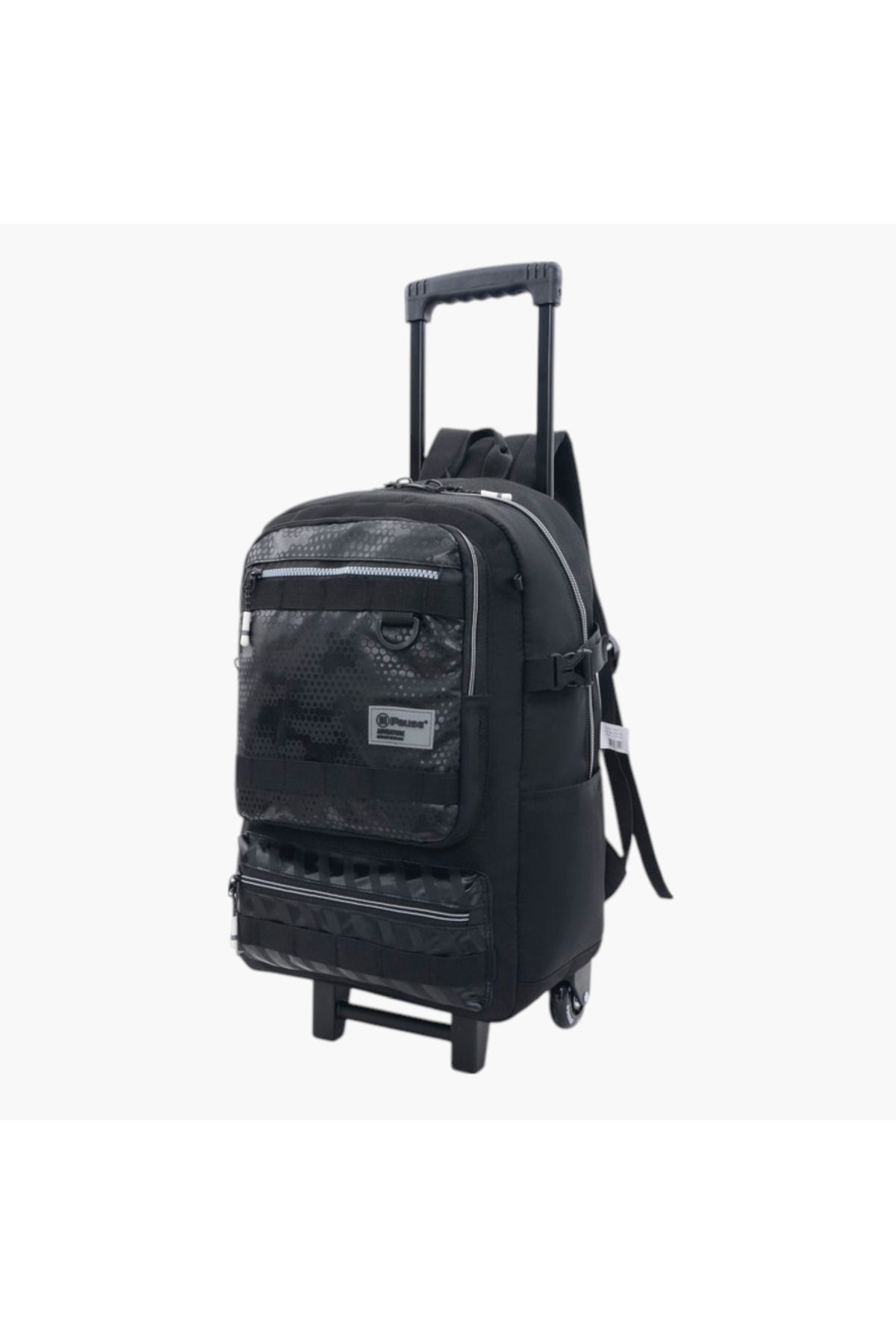 Pause-Printed Trolley School Backpack with Retractable Handle - 27x10x31 cms 2