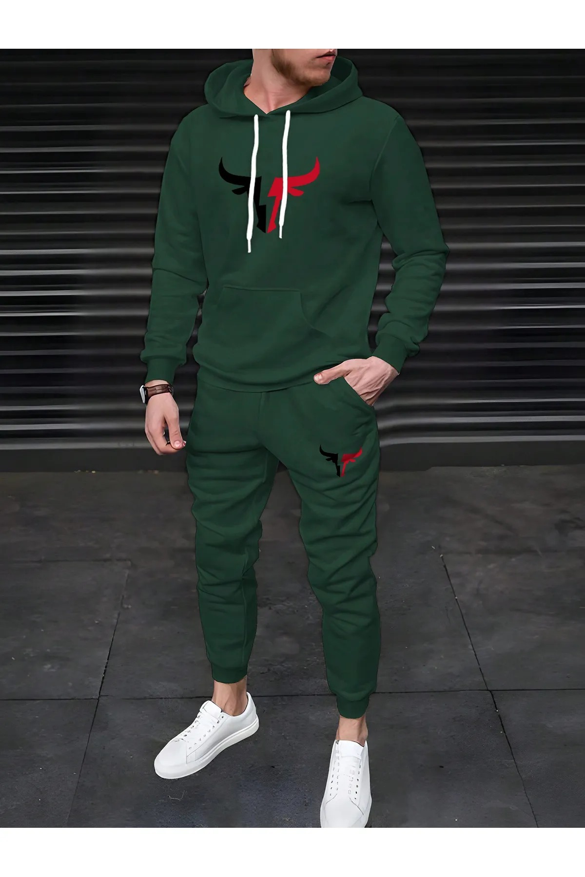 ERKEK BASKILI KAPÜŞONLU EŞOFMAN TAKIMI EYAXX Sportwear Company — رنگارنگ EYAXX-ERKEKBSKLIEŞOFMANTAKIM